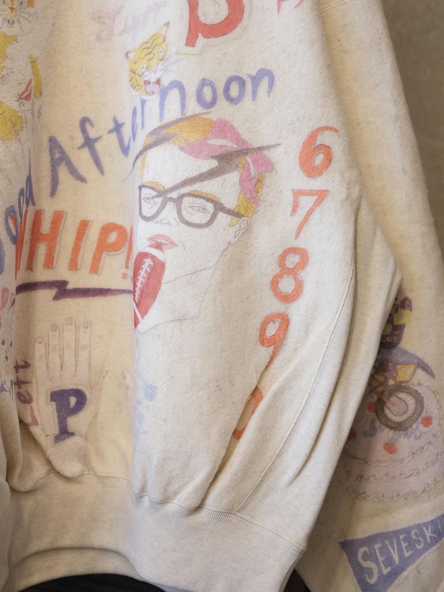 Graffiti Wool Sweat Shirt Ver,Ridawo