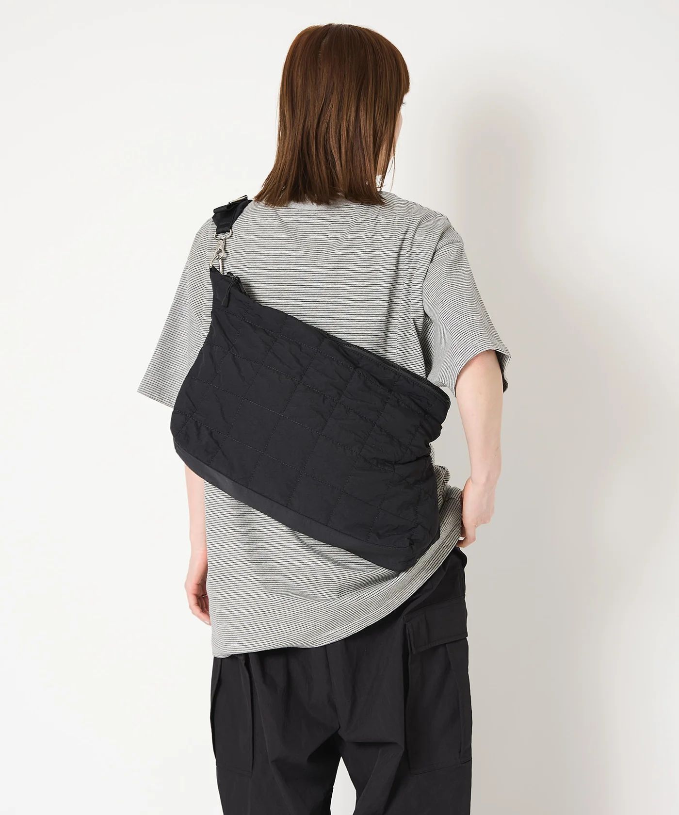 QUILTING POUCH SHOULDER BAG / キルティング ポーチ ショルダーバッグ / ブラック / MTM-BG-0162-23-C