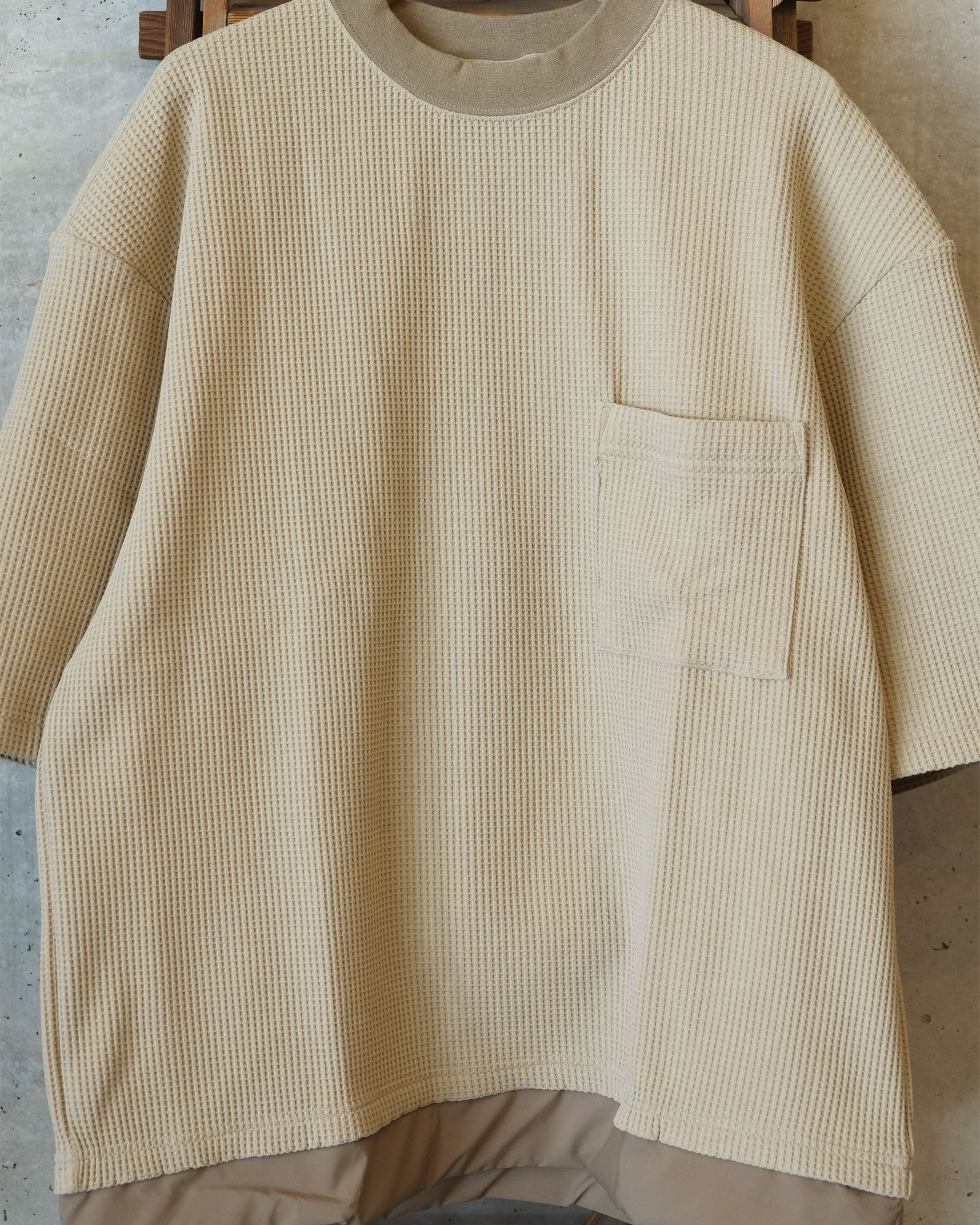 SOLOTEX Waffle S/S Tee / ショートスリーブTシャツ / ベージュ /MW-CT26106