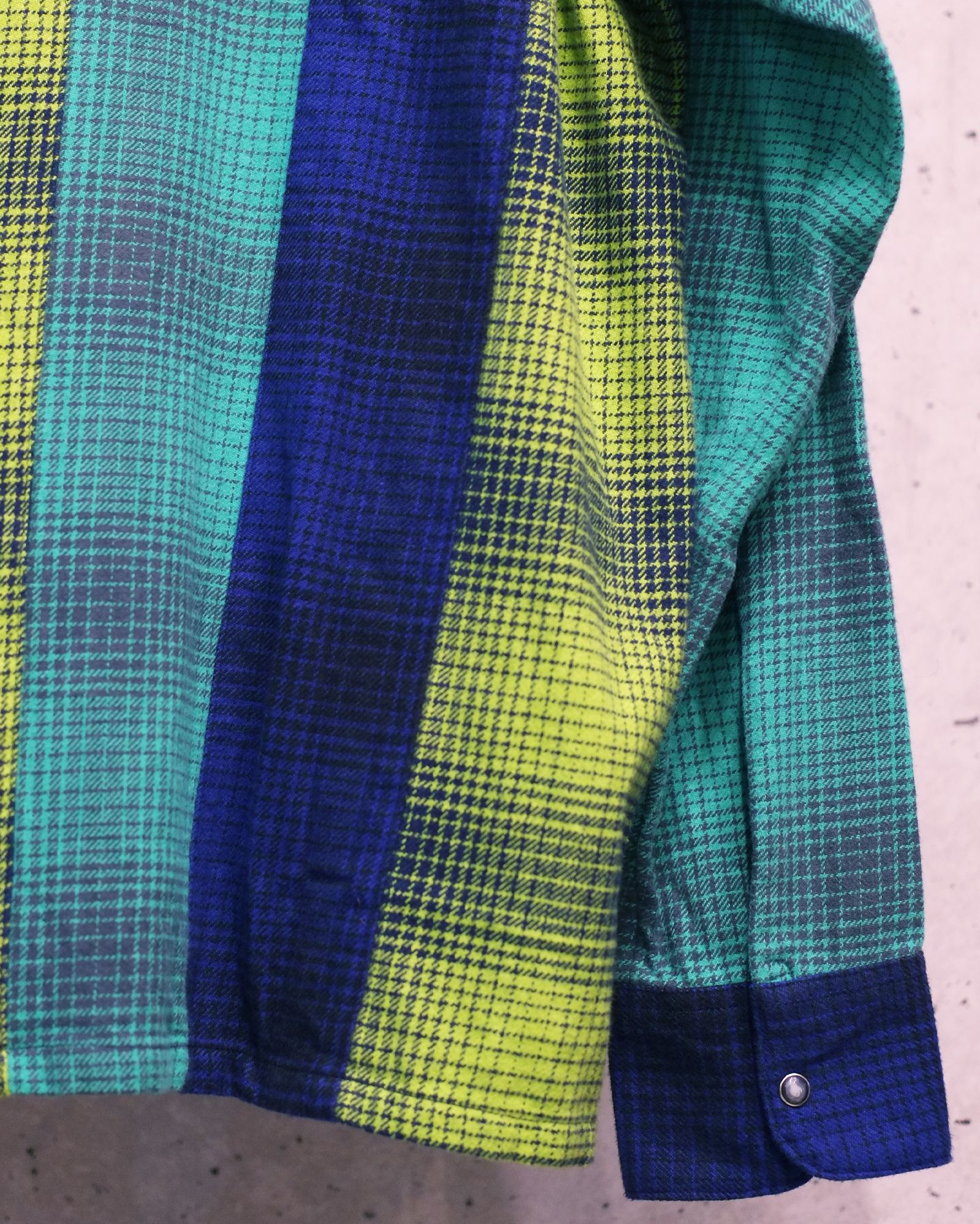 N Ombre Plaid Patcwork Shirt