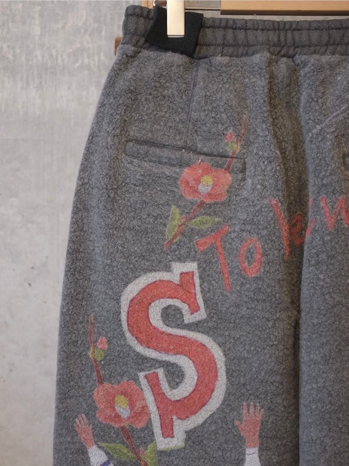 Graffiti Wool Sweat Pants