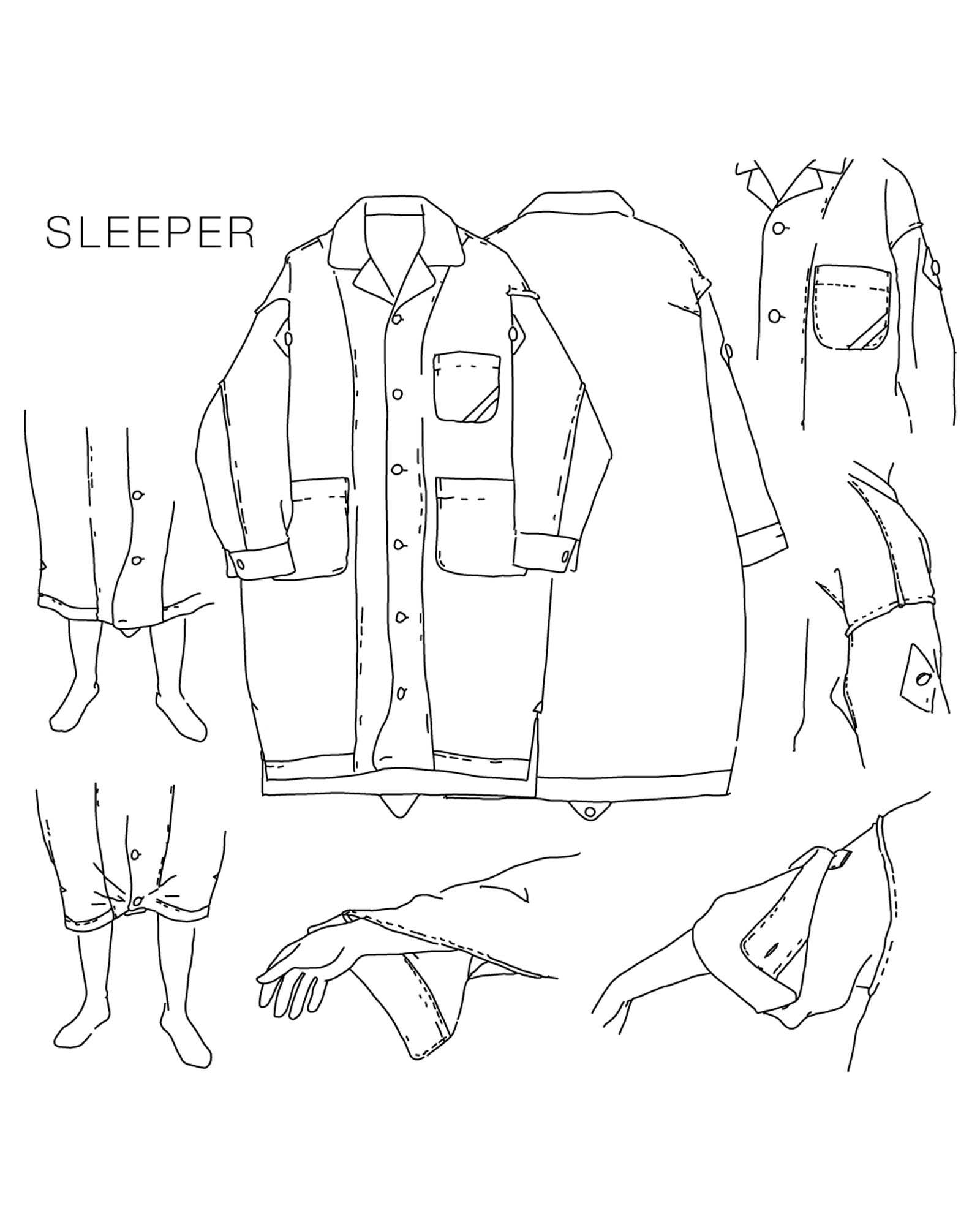 Sleeper Gauze Grey Camo