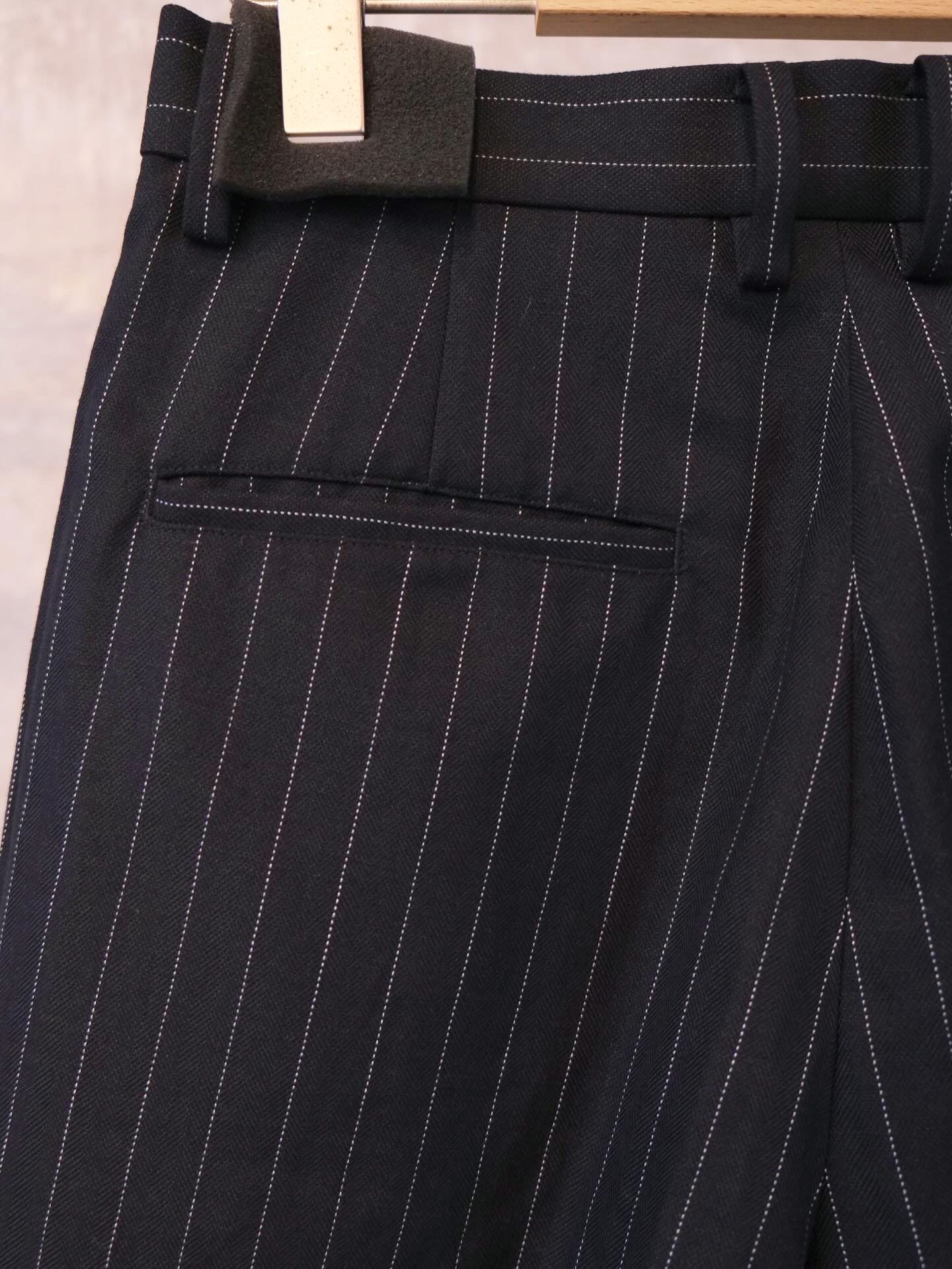 Stripe Wide Harf Trousers