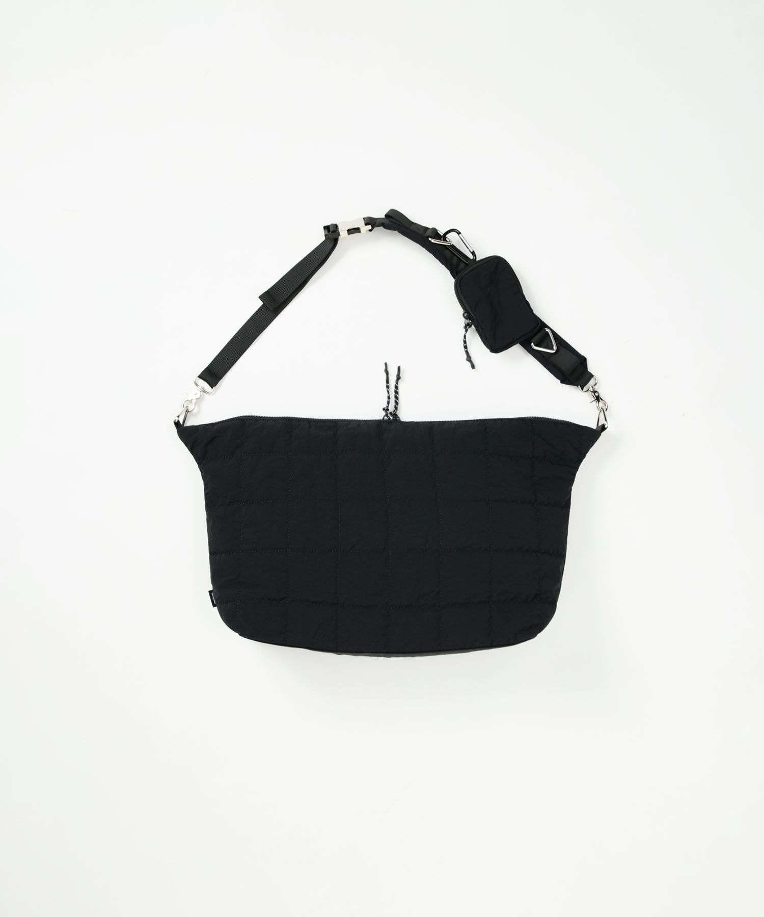 QUILTING POUCH SHOULDER BAG / キルティング ポーチ ショルダーバッグ / ブラック / MTM-BG-0162-23-C
