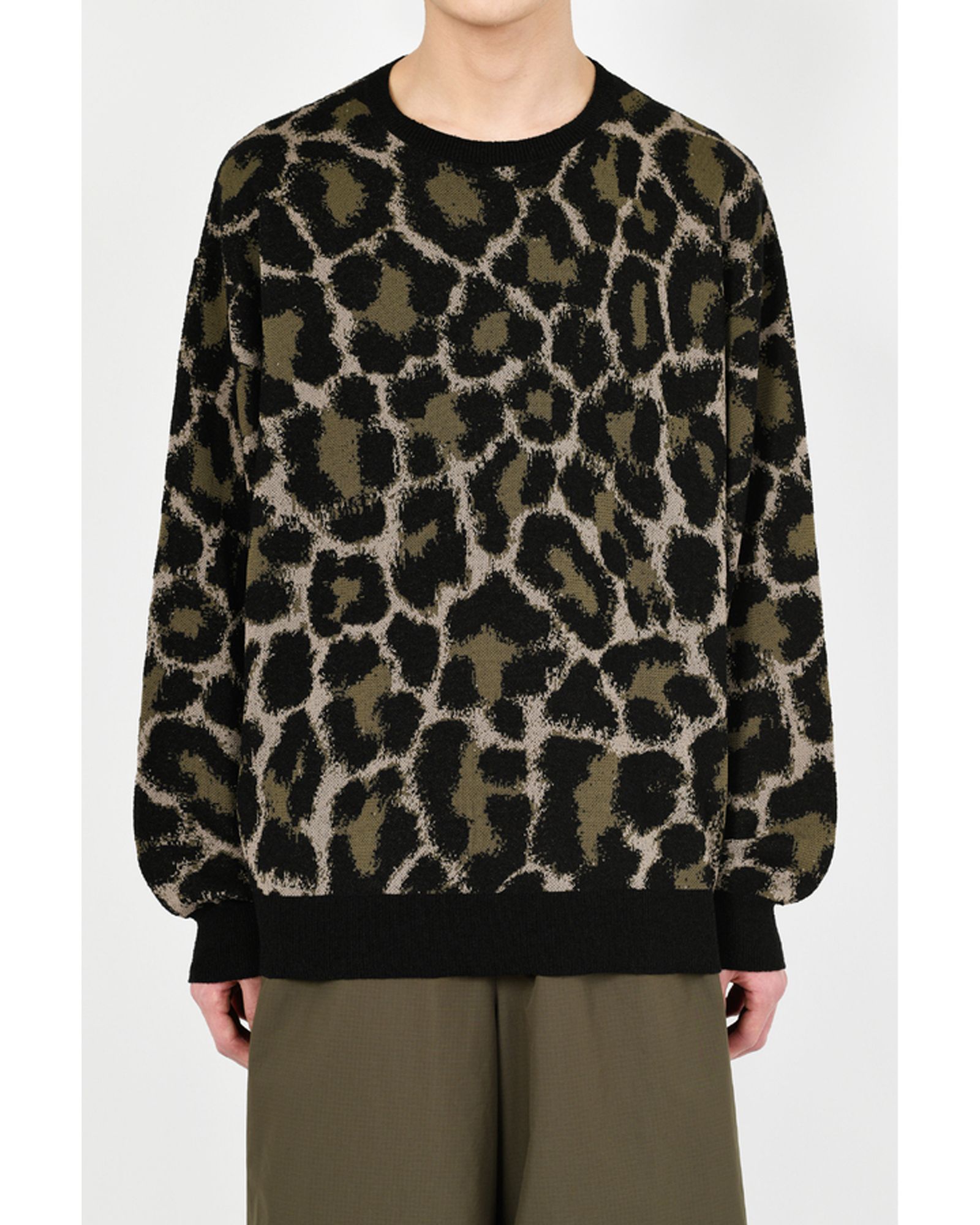 LAD MUSICIAN - Leopard Crew Neck Pullover | fakejam