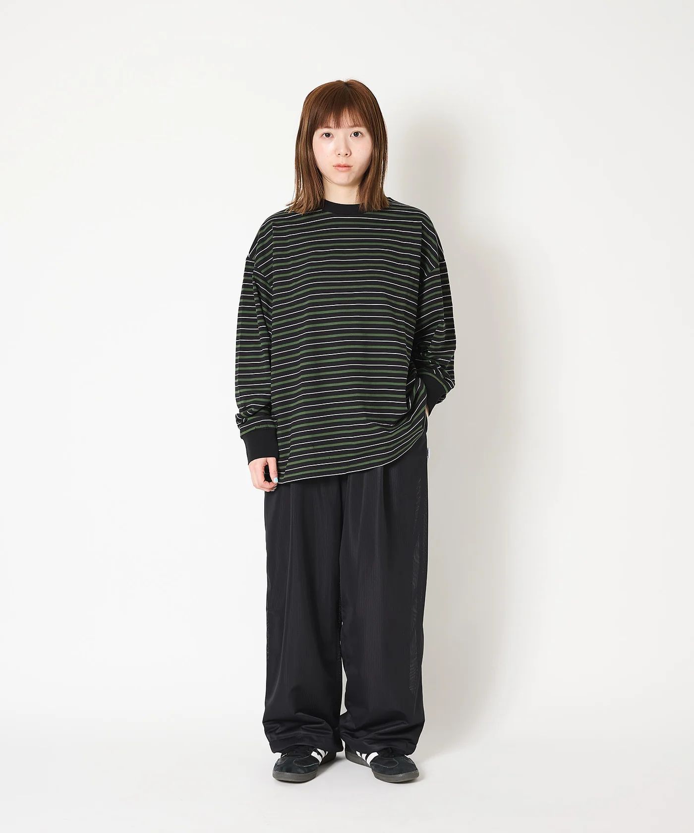 MULTI BORDER L/S TEE / マルチ ボーダー ロングスリーブTシャツ / グリーン / MTM-CS-0301-25-C