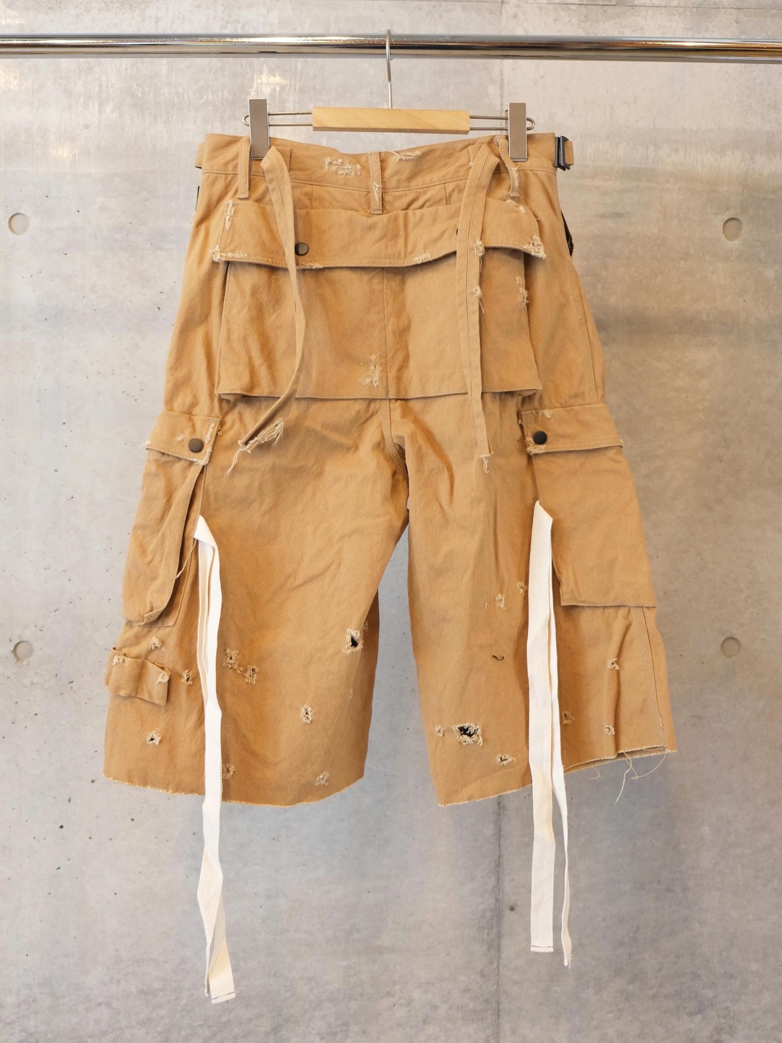 Heavy Cargo Short With Damaged(AGED CANVAS)