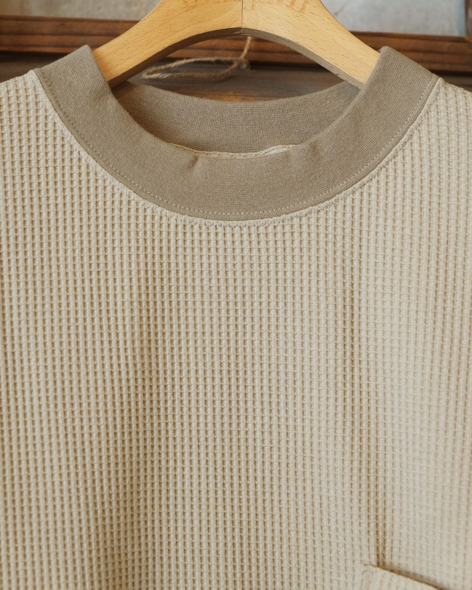 SOLOTEX Waffle S/S Tee / ショートスリーブTシャツ / ベージュ /MW-CT26106