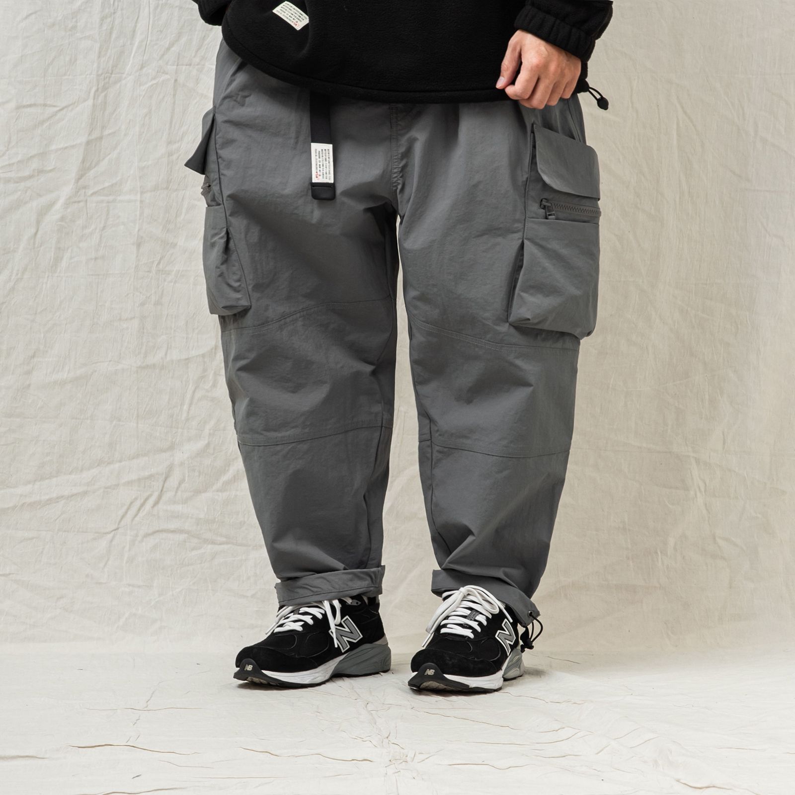 Persevere - 【ラスト1点 L】water-repellent nylon cargo pants / アイアングレー | Filo