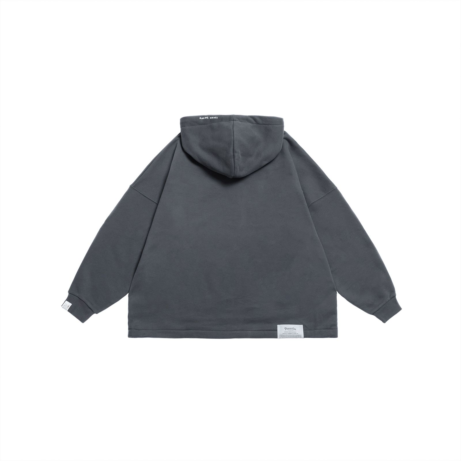 【ラスト1点 L 】brand logo classic washed hoodie / チャコールブラック