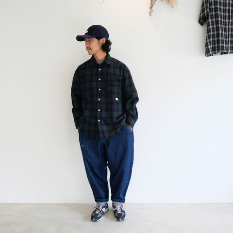 【2023.9.18(mon) 】チェックシャツにデニムを濃いめなトーンで
