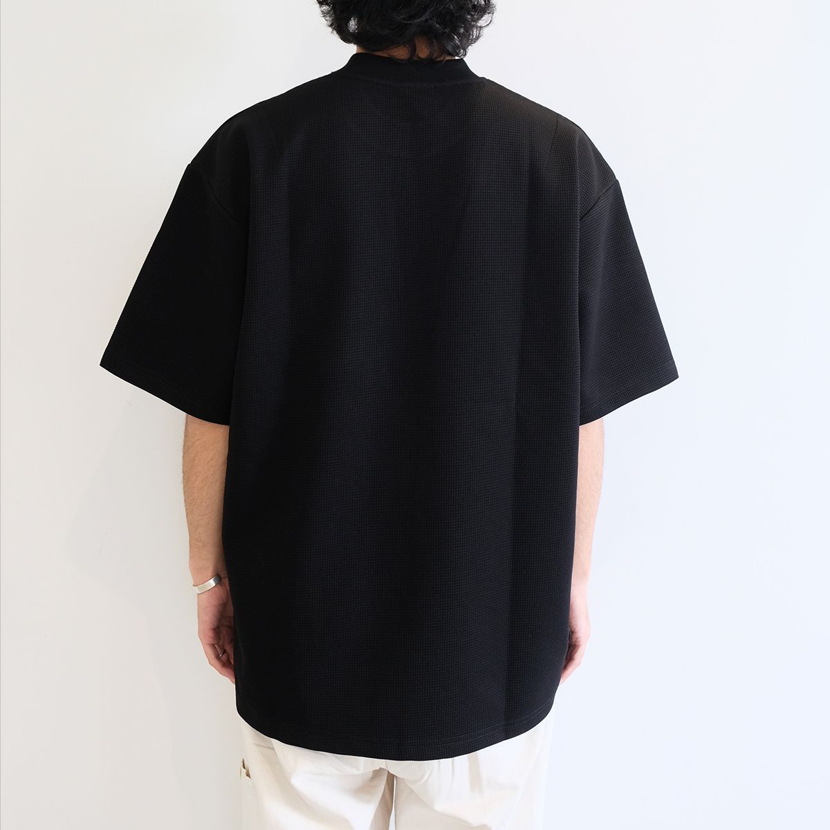 【ラスト1点 3 】Crew Neck Heavy Thermal Tee / ブラック