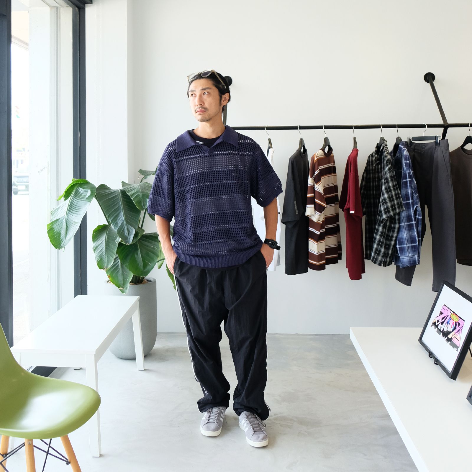 4PMのメッシュポロをメインに