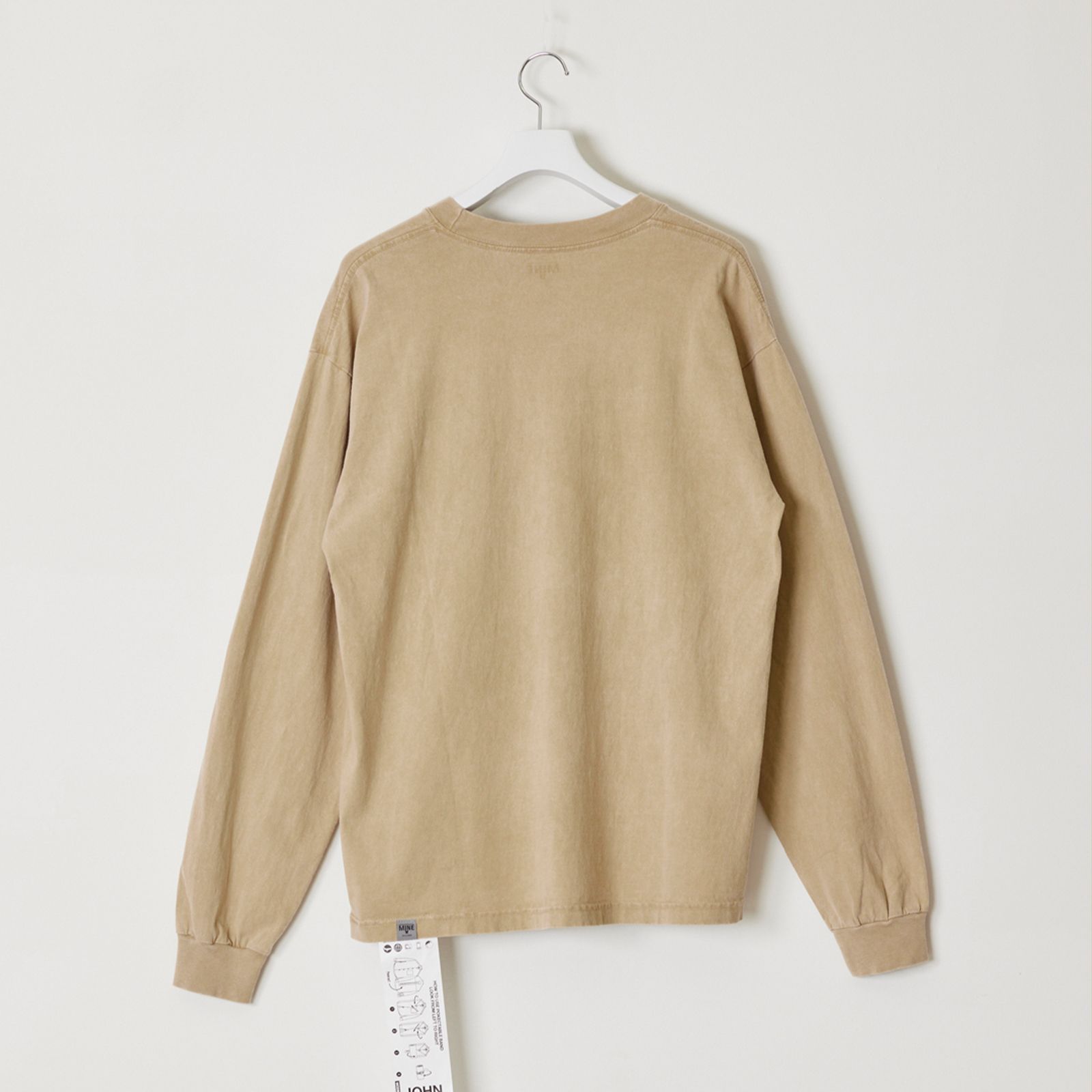【MINE×GNS】claydye long sleeve t-shirt / クレイホワイト
