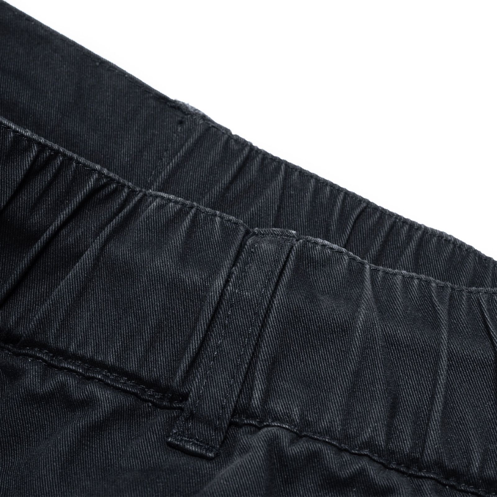 unique pocket design tapered pants / ブラックブルー