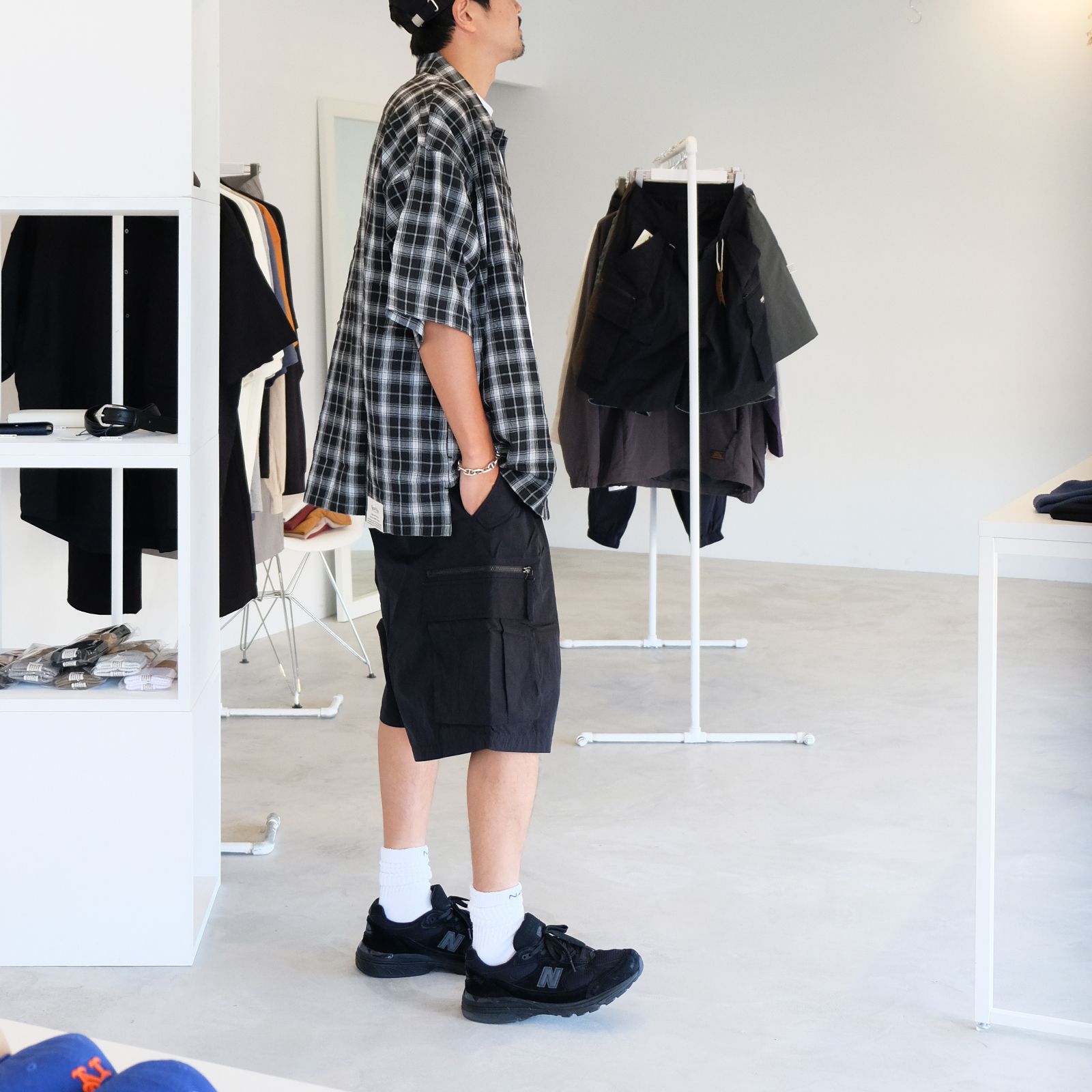 【2023.8.26(sat) 】モノトーンでまとめたチェックシャツコーデ