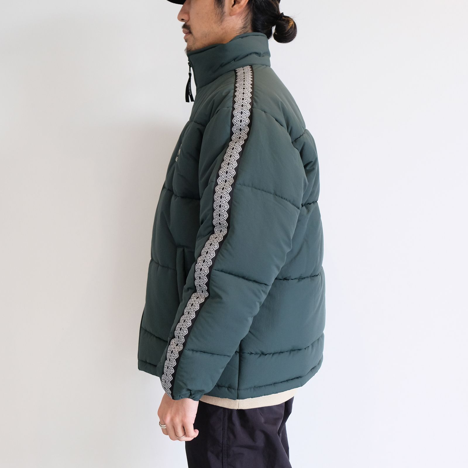 CALEE - 【ラスト1点 M 】Retroreflector padded jacket / グリーン | Filo