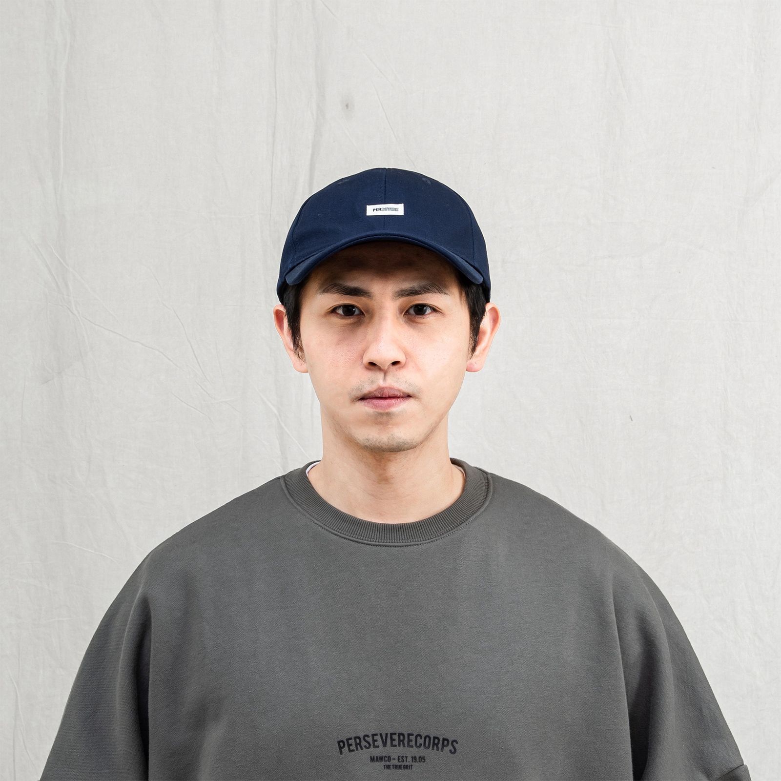 【ラスト1点】6-panel twill cap / ダークブルー