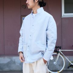 [ラスト1点 L-XL] グッドネイバーズシャツ×YARD WORKS】ヘビーオックス バンドカラーガーデニングシャツ / kei yard shirt