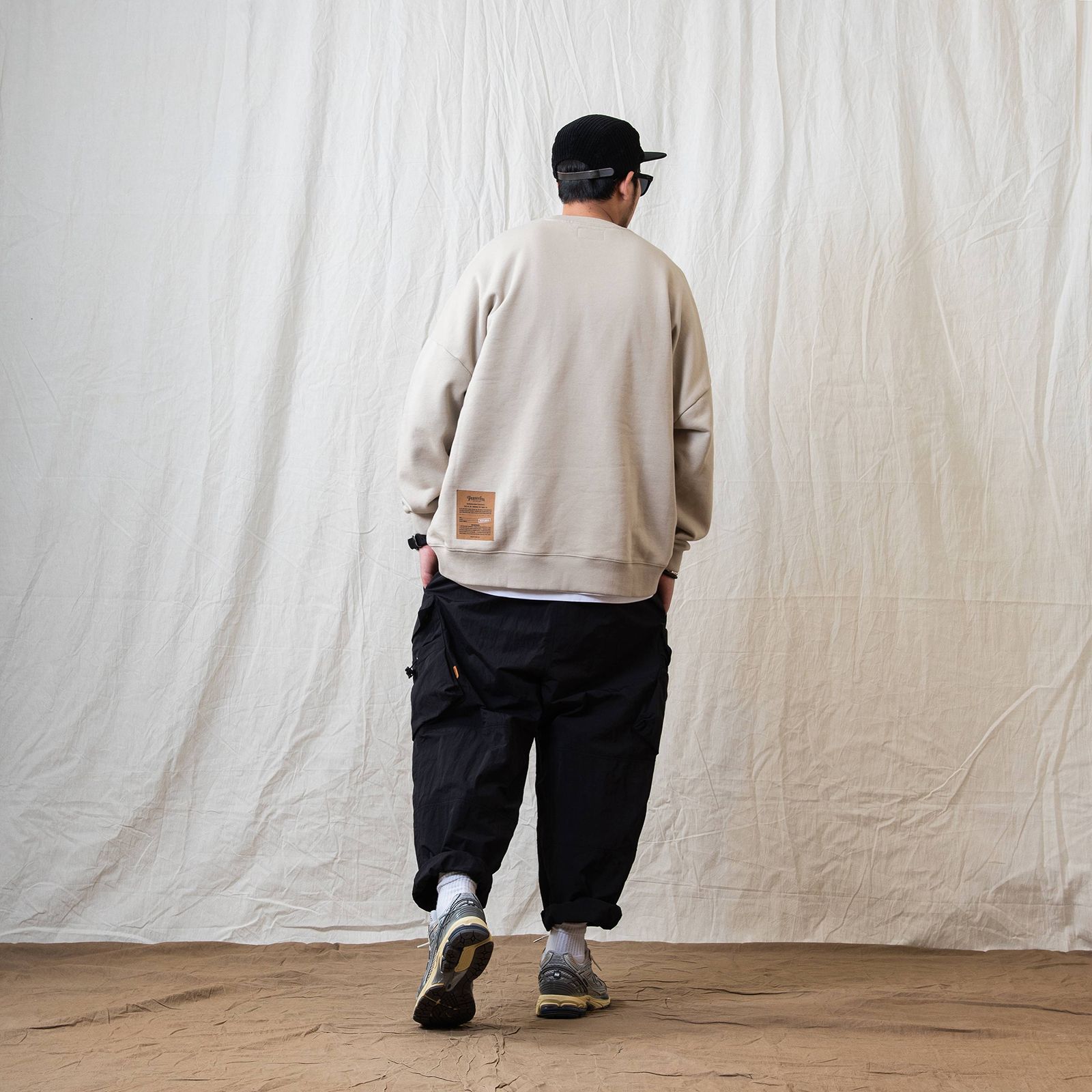 【ラスト1点 L 】persevere irsa. classic washed sweatshirt / ベージュ