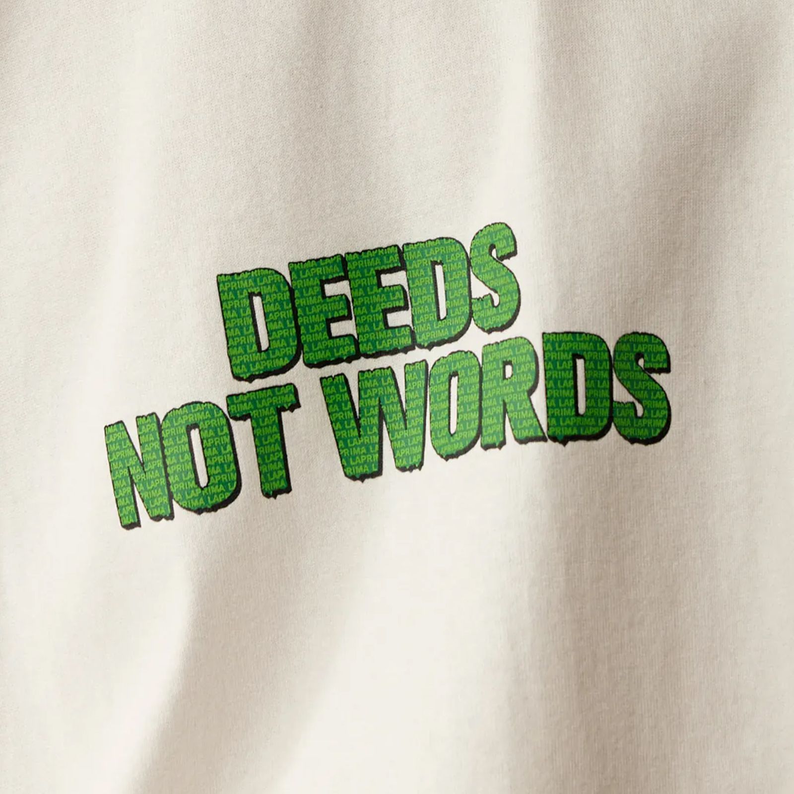 【ラスト1点 L 】crewneck printed slogan tee / ホワイト