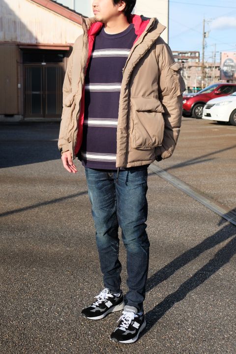 ダウンとデニムで簡単にお洒落を楽しめるスタイル