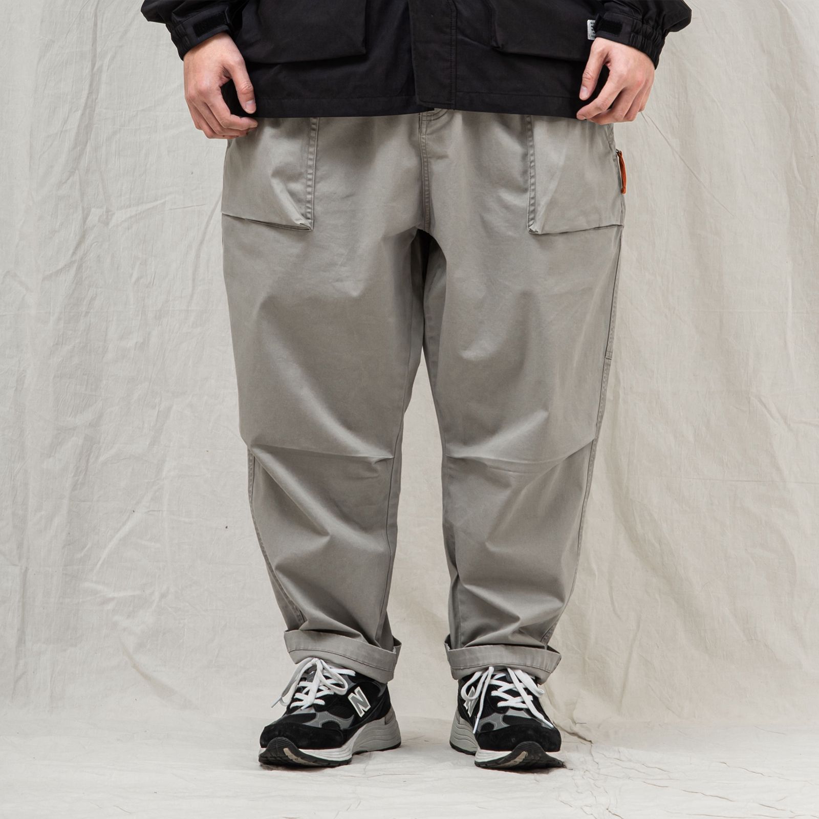 【ラスト1点 XL】heavy enzume washed tapered pants / オフホワイト