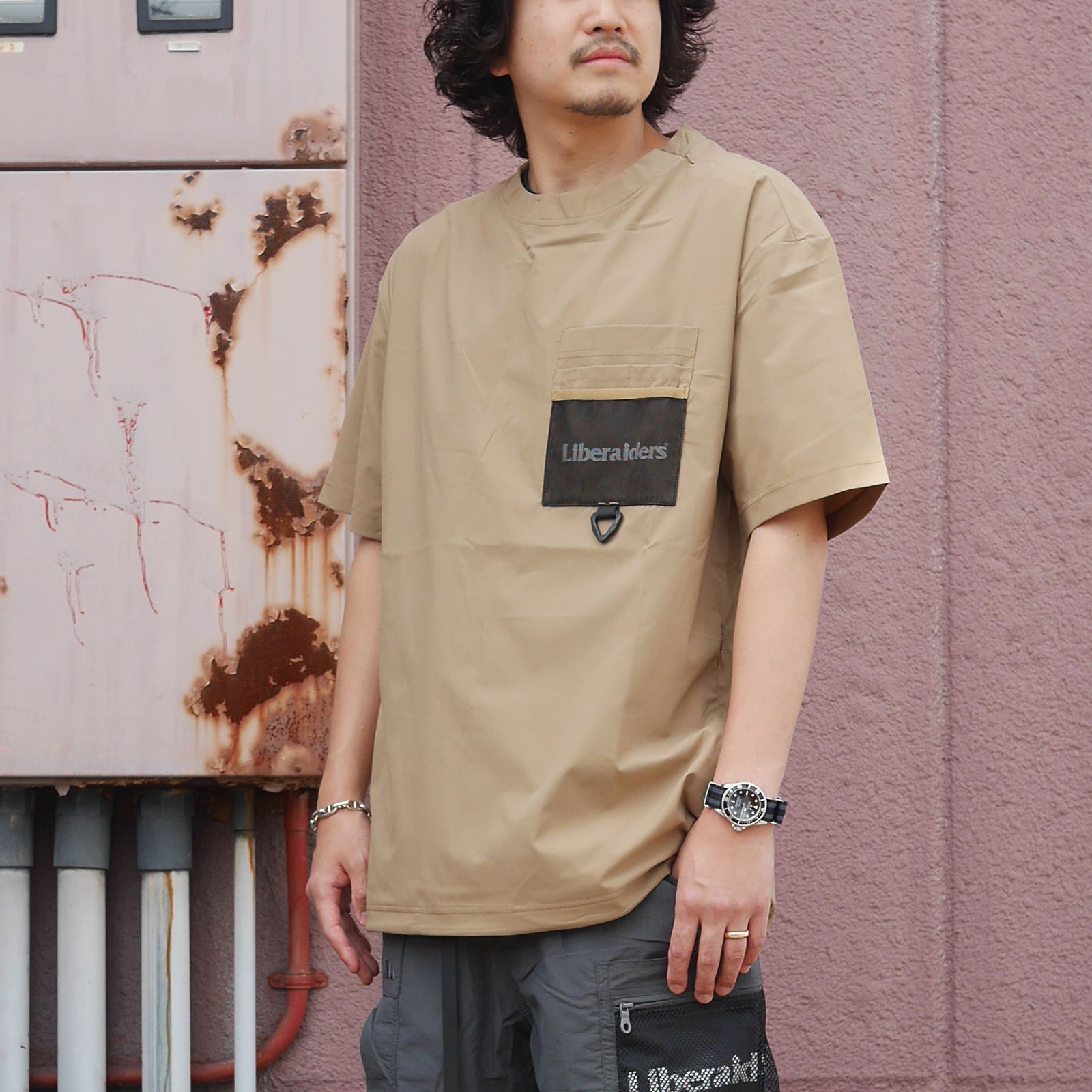 4way stretch tee / ブラウン