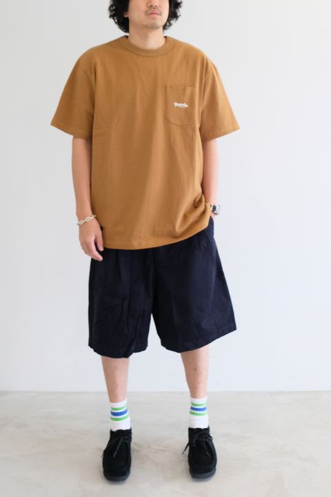 Persevere のポケTEEとハーフパンツの着こなし