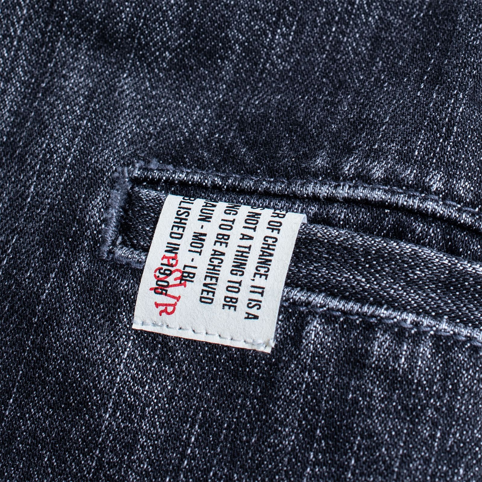 【ラスト1点 XL】distressed selvedge denim jeans / ウォッシュドブラック