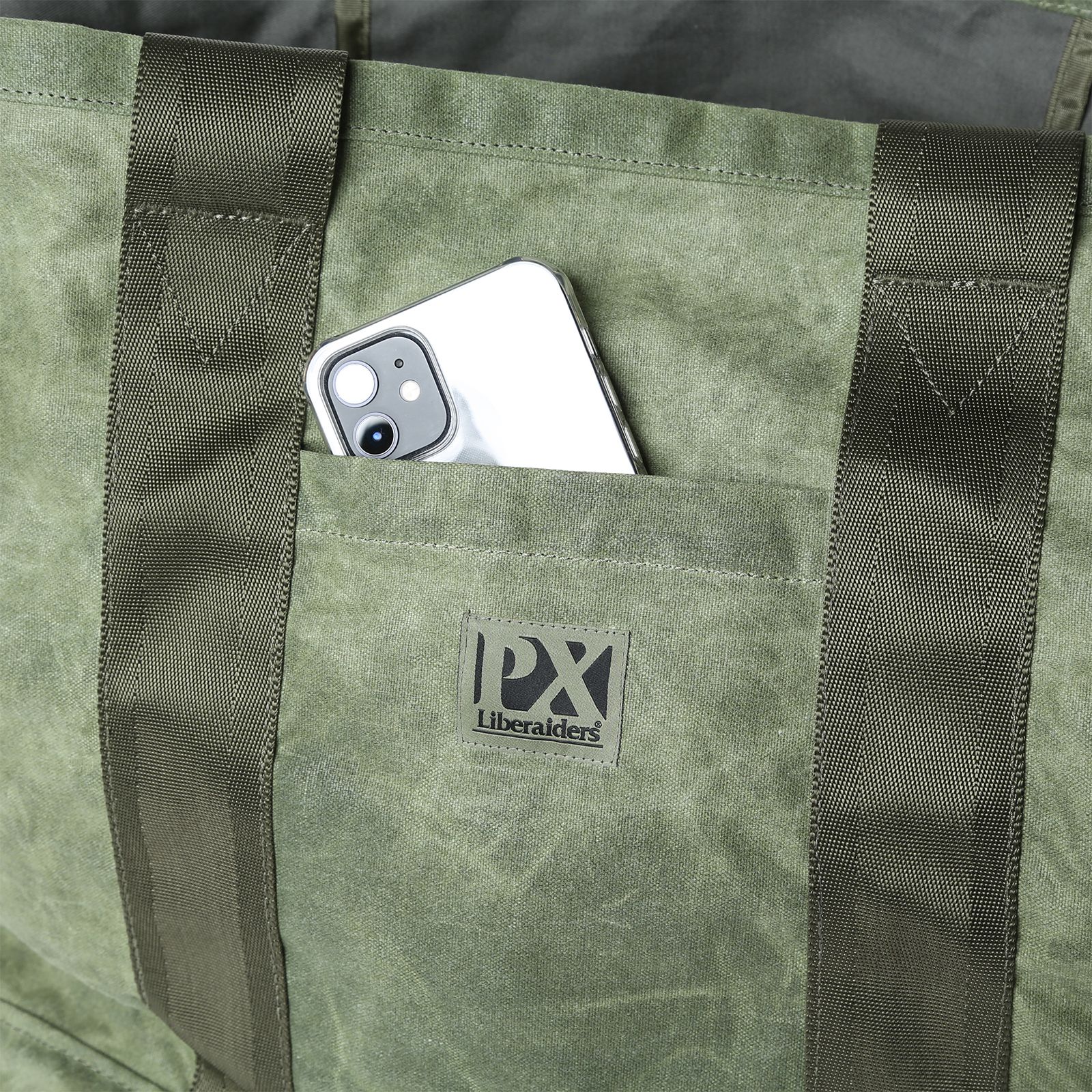 【ラスト1点】liberaiders px canvas tote bag / オリーブ