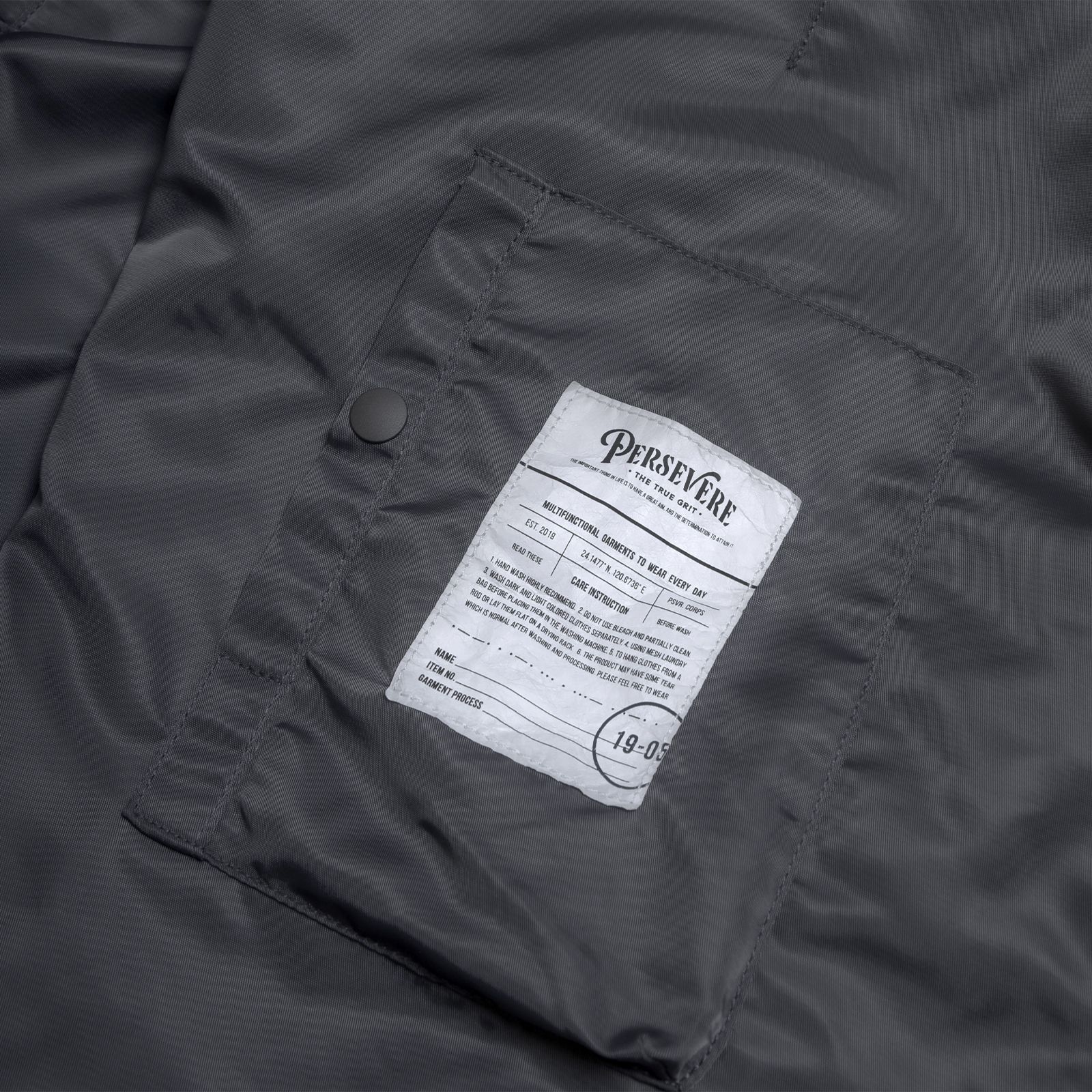 【ラスト1点 L 】water-repellent padded ma-1 jacket / ダークグレー