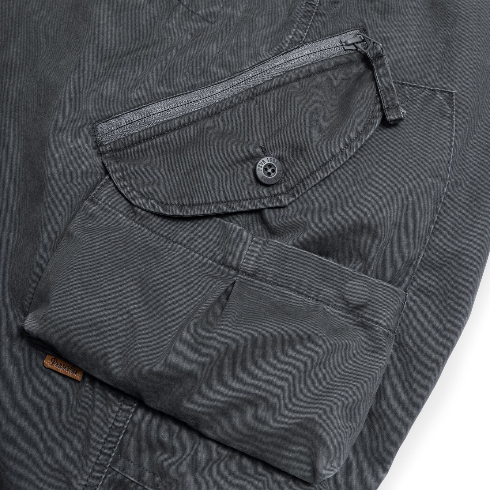 【ラスト1点 L 】unique pocket design tapered pants / ダークグレー