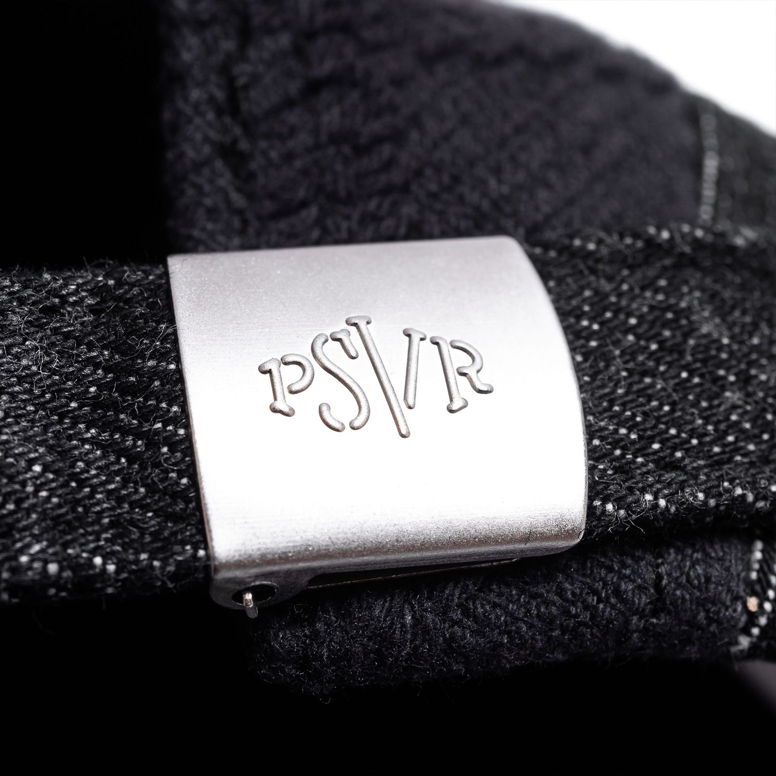 【ラスト1点】spliced 5-panel denim cap / ブラック
