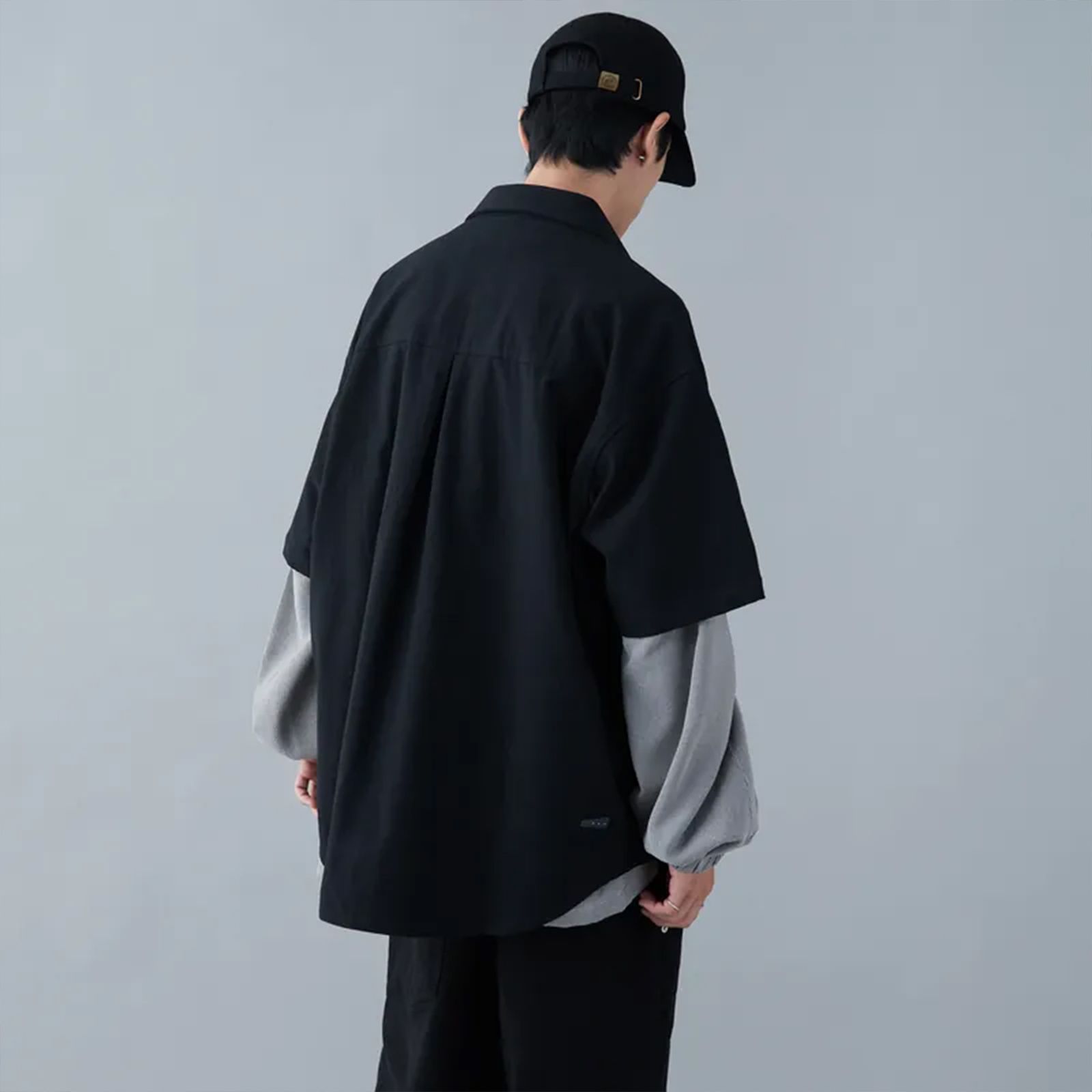 【ラスト1点 3 】New stand H/S shirt / ブラック