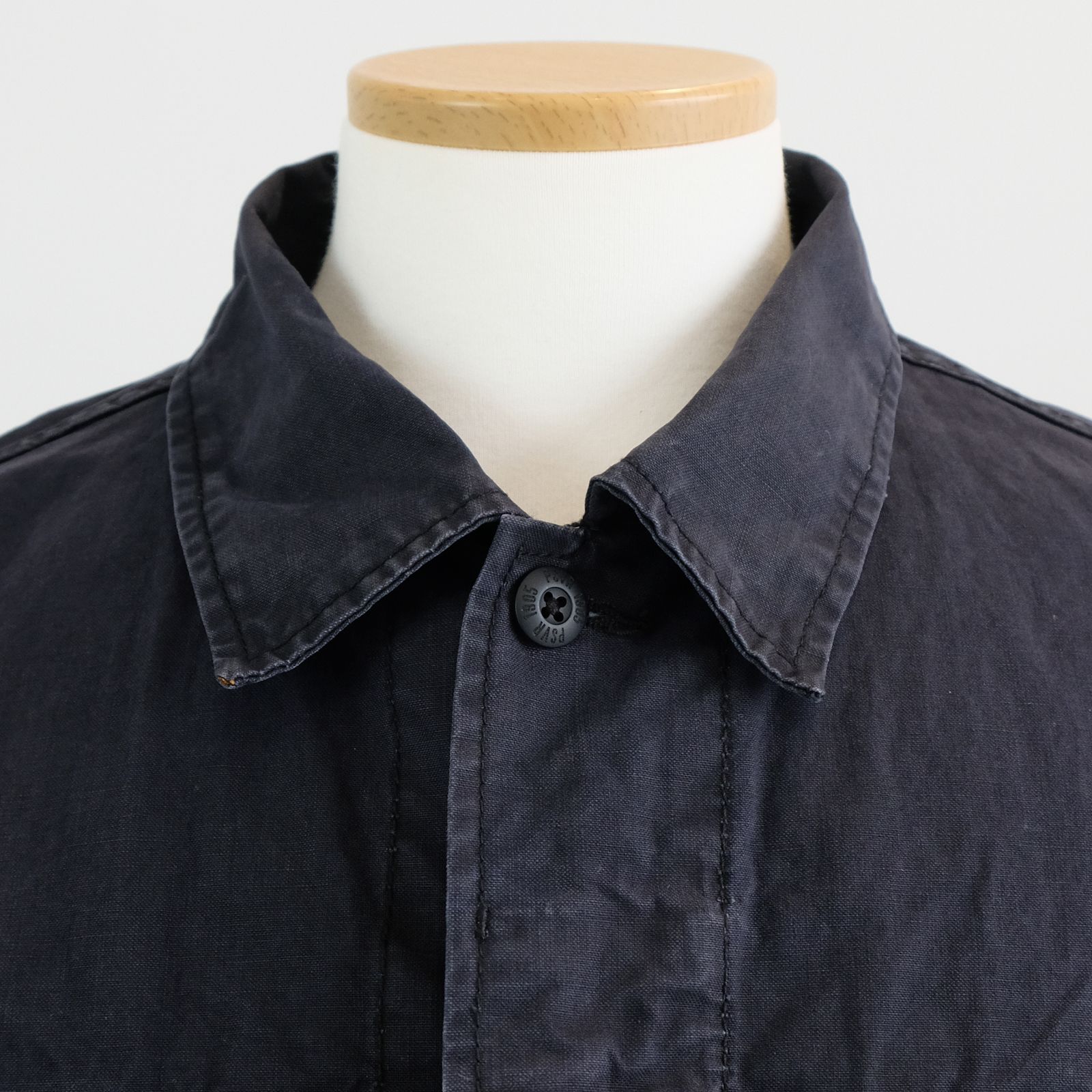 【ラスト1点 M 】stonewashed multi-pocket field jacket / ダークブルー