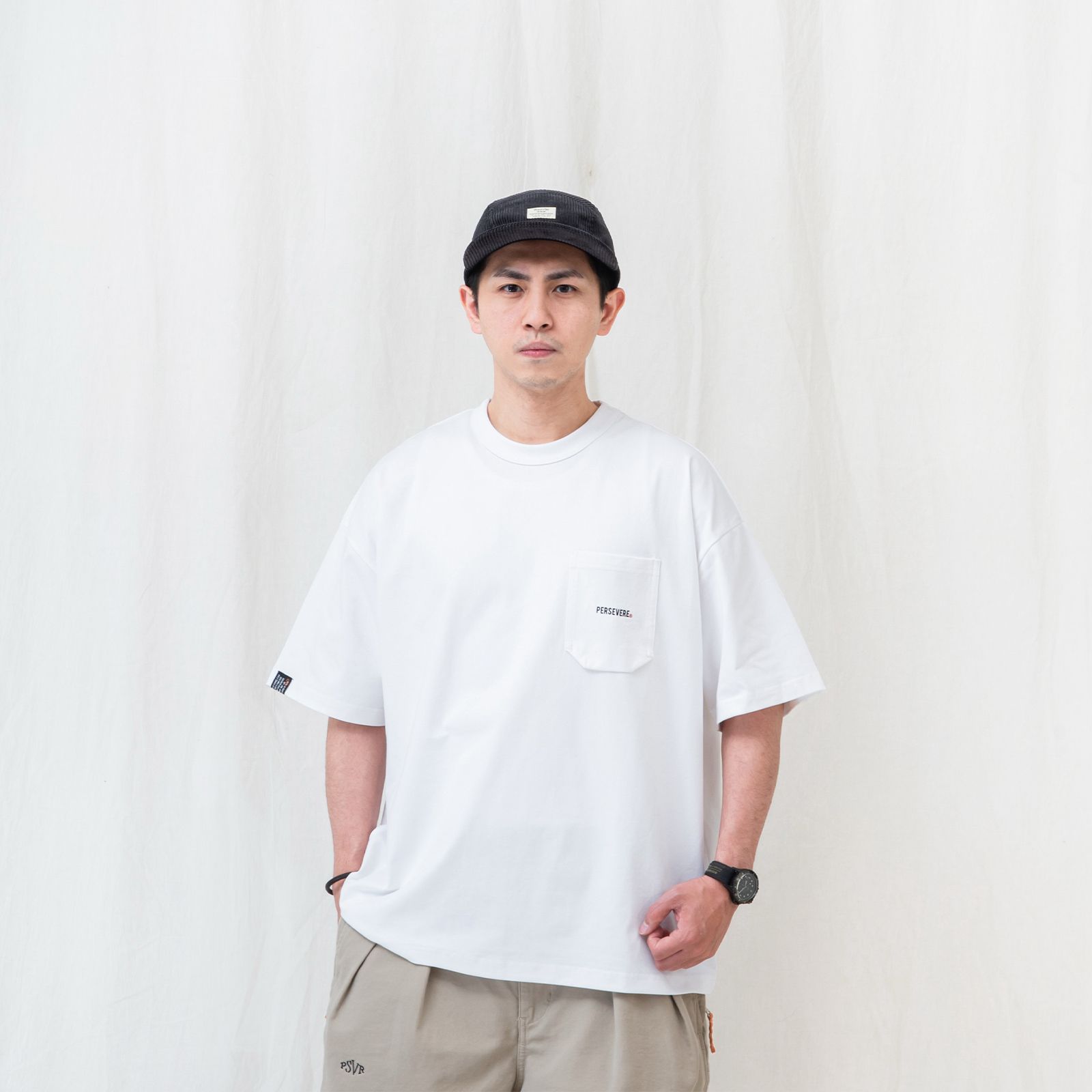 【ラスト1点 M 】cooling hexagonal pocket classic t-shirt / ホワイト