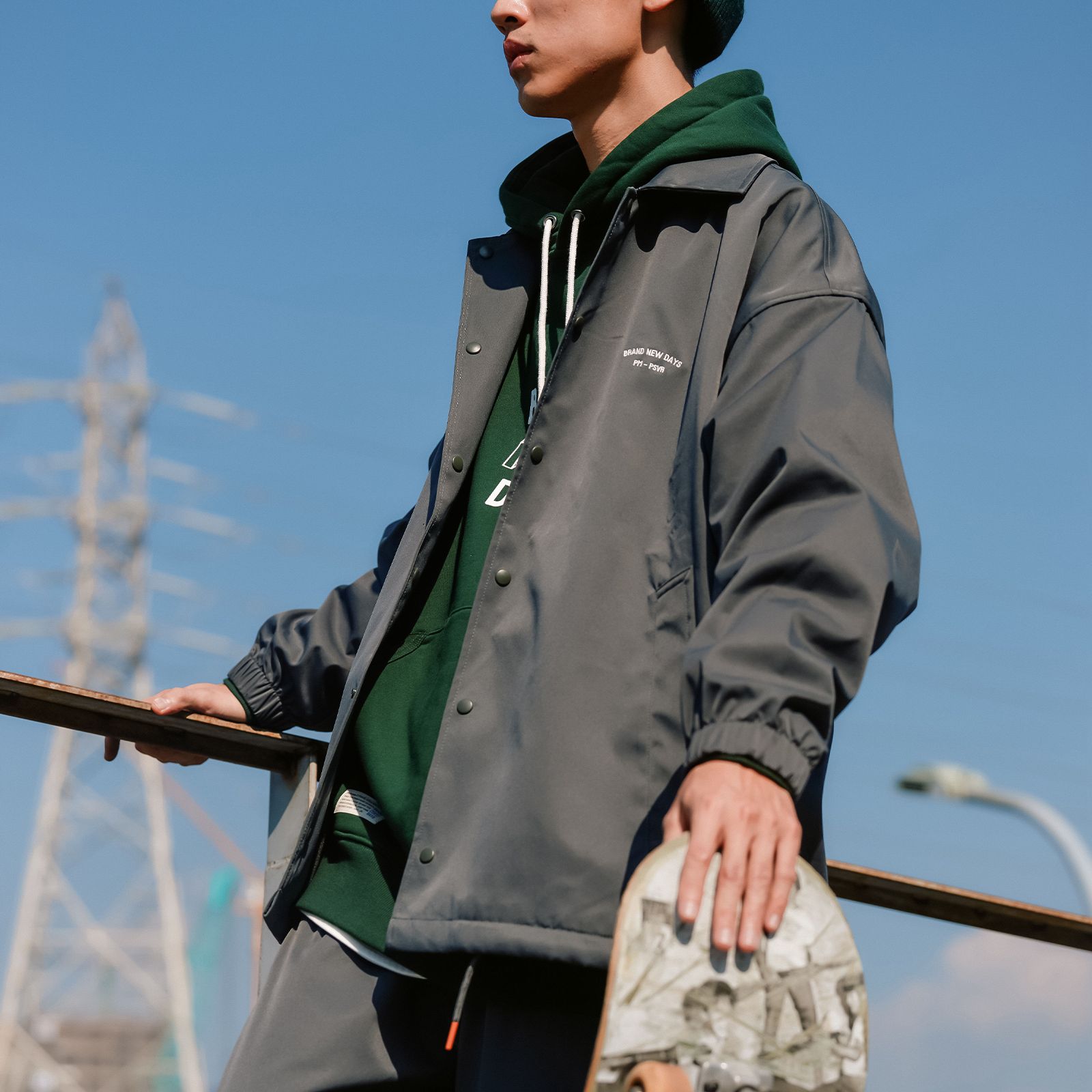 セブンイレブン 冬ギフト 2024 Persevere - style01 coach jacket / ダークグレー | Filo ジャケット・アウター