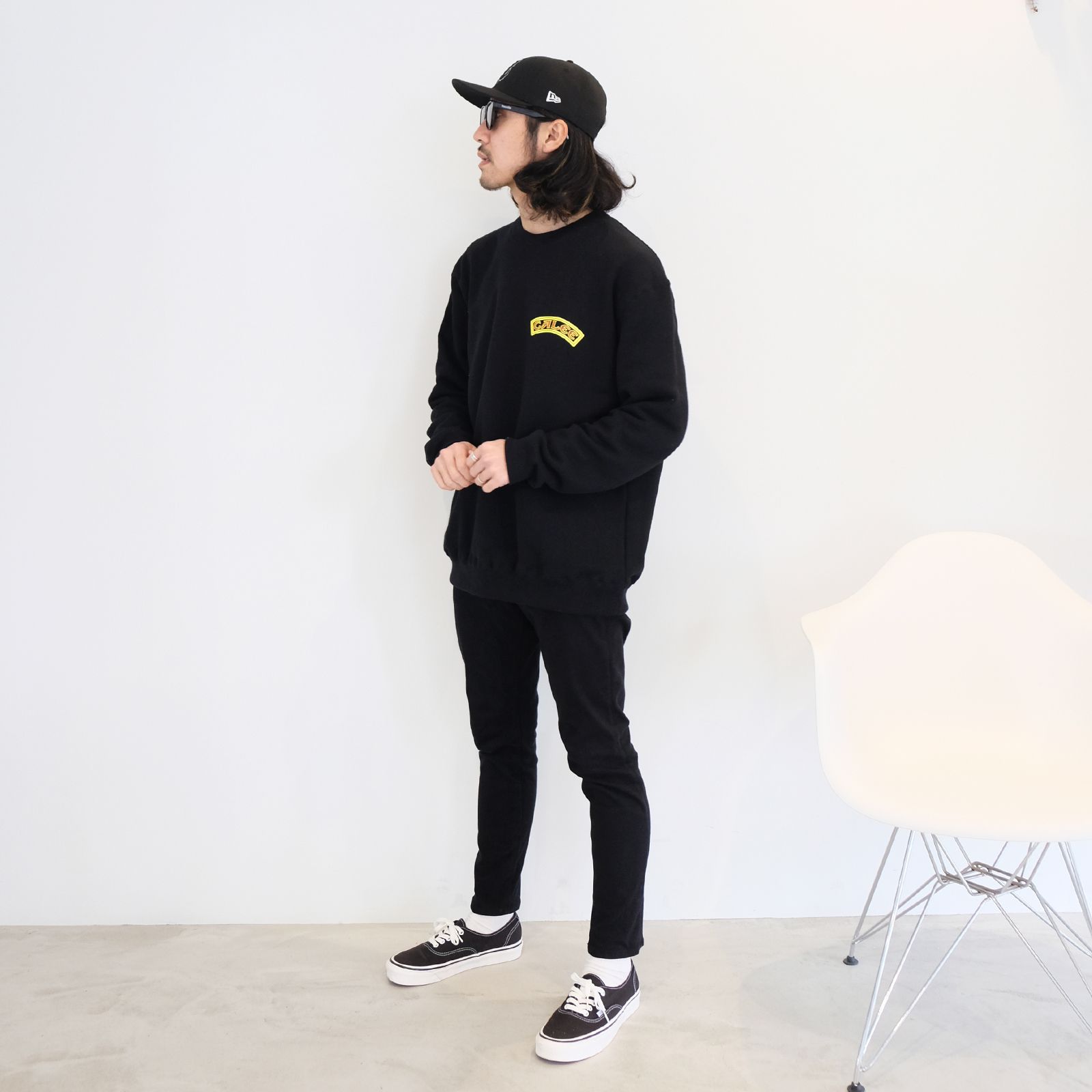 CALEEの年始アイテムを使用したオールブラックコーデ