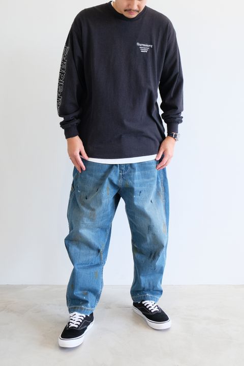 ロンTEE +デニムスタイルをシルエットで差別化