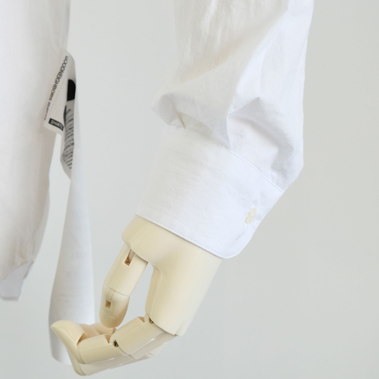 [ラスト1点 M ] コットンブロード ワイドシルエットシャツ / noel regular collar shirts / ホワイト