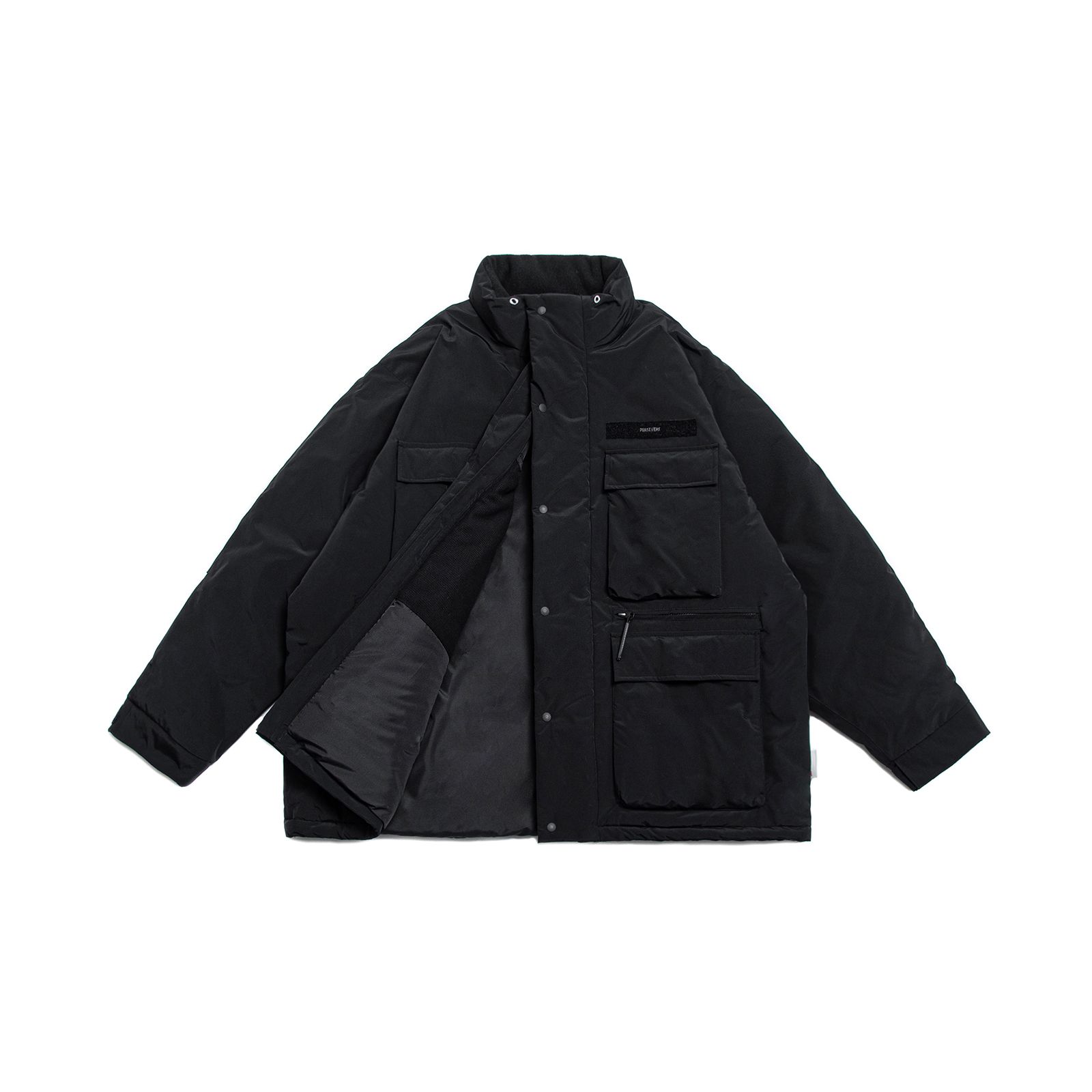 【ラスト1点 L 】persevere multi-pocket padded jacket / ブラック - S