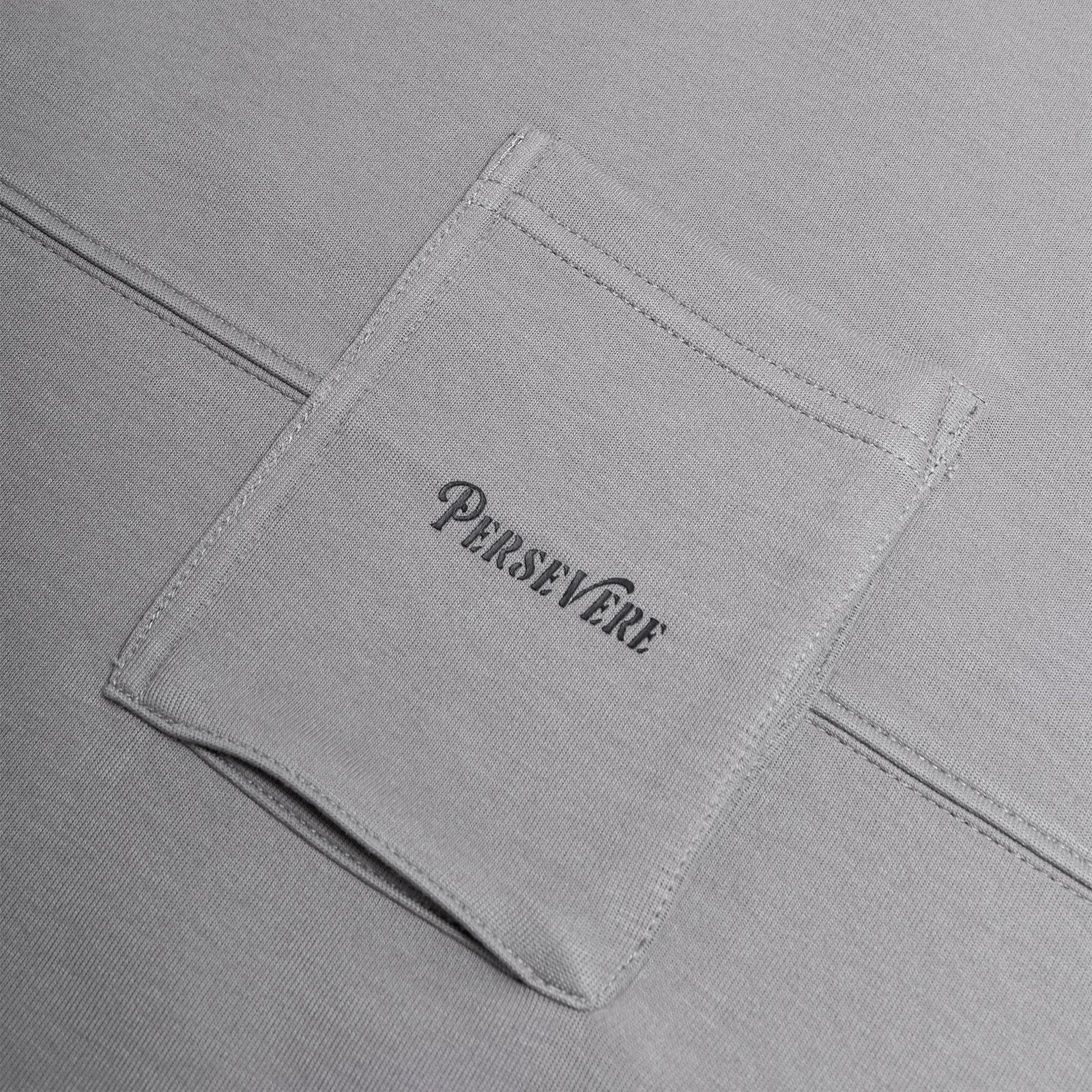 【ラスト1点 XL】anti-wrinkle L/S classic pocket t-shirt / ライトグレー