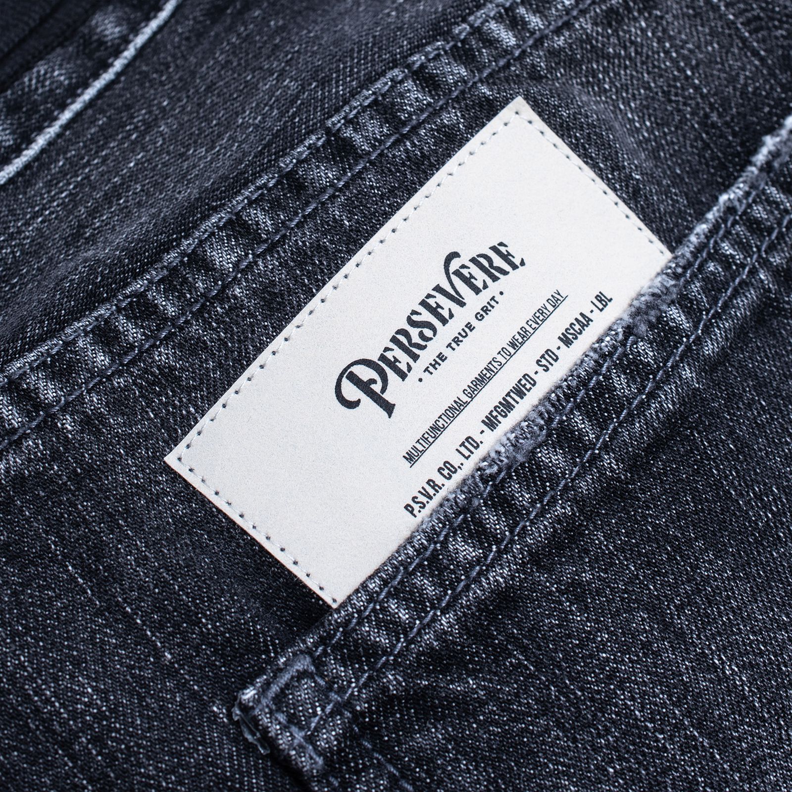 【ラスト1点 XL】distressed selvedge denim jeans / ウォッシュドブラック
