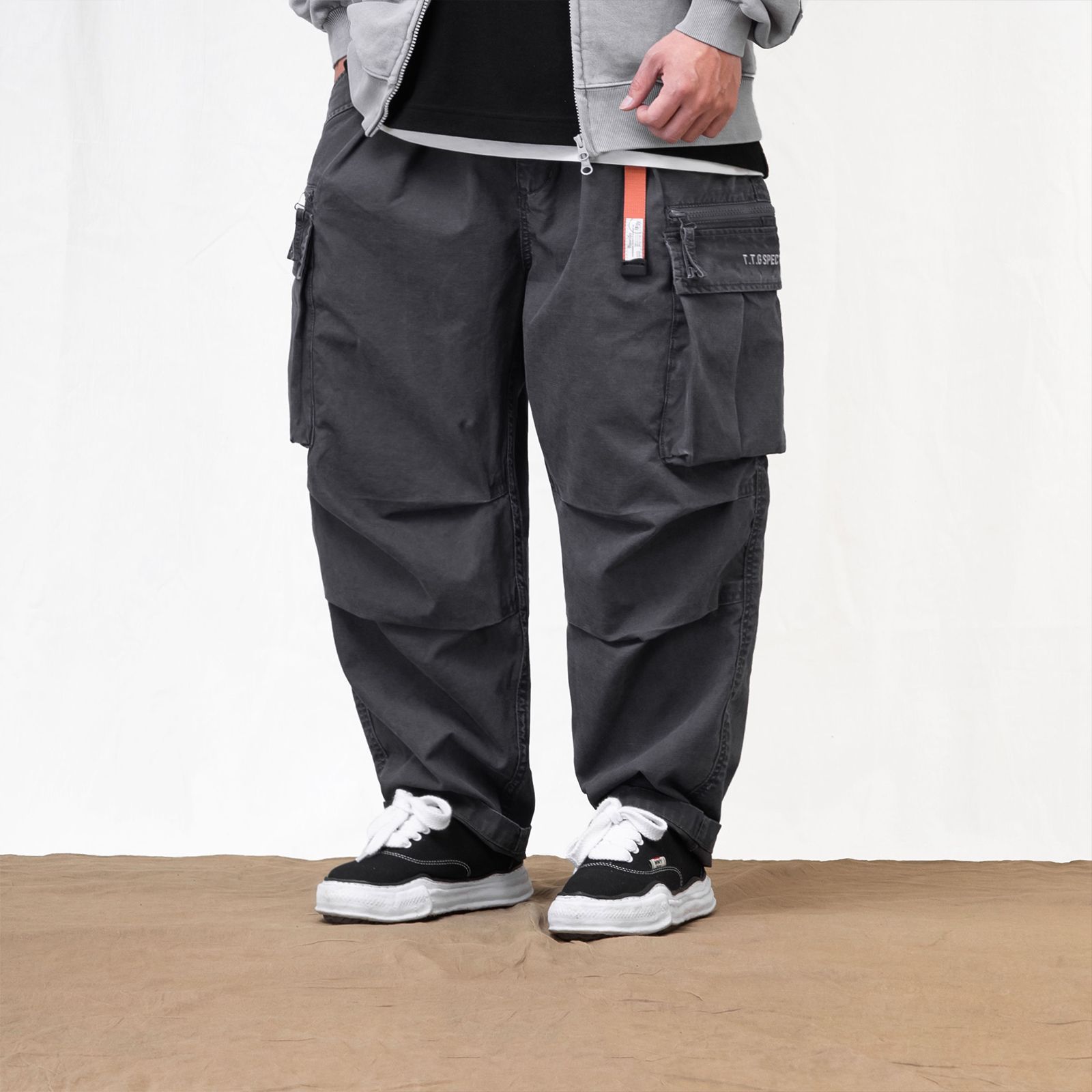 【ラスト1点 XL】t.t.g VI cargo pants / チャコールグレー