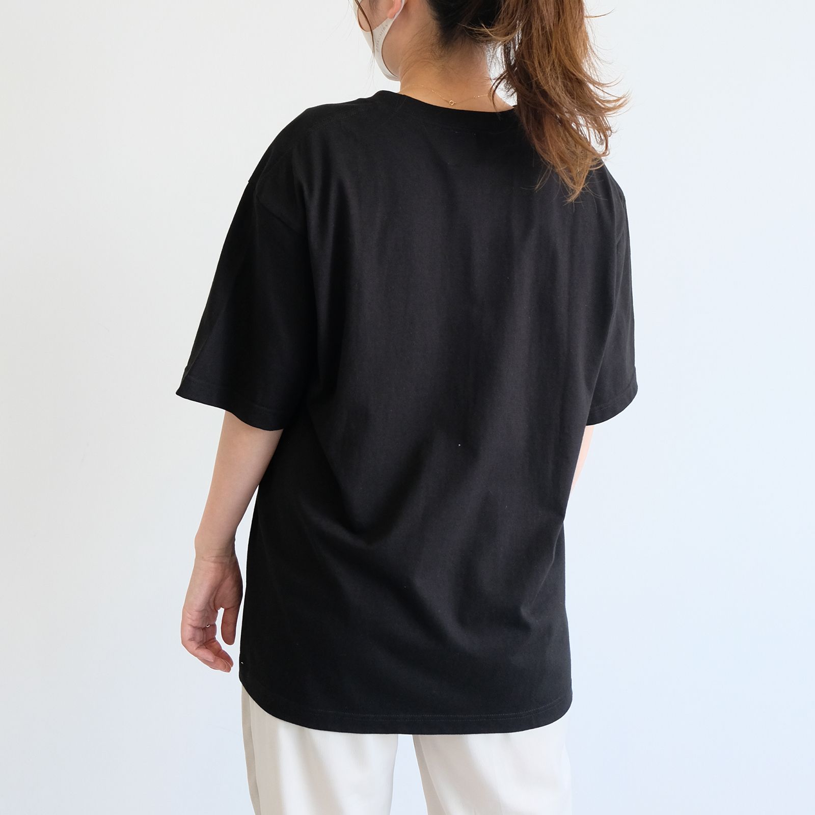 [ラスト1点 XL ] 【グッドネイバーズシャツ×YARD WORKS】フォトプリント ビックシルエットTシャツ / big silhouette Tee / ブラック