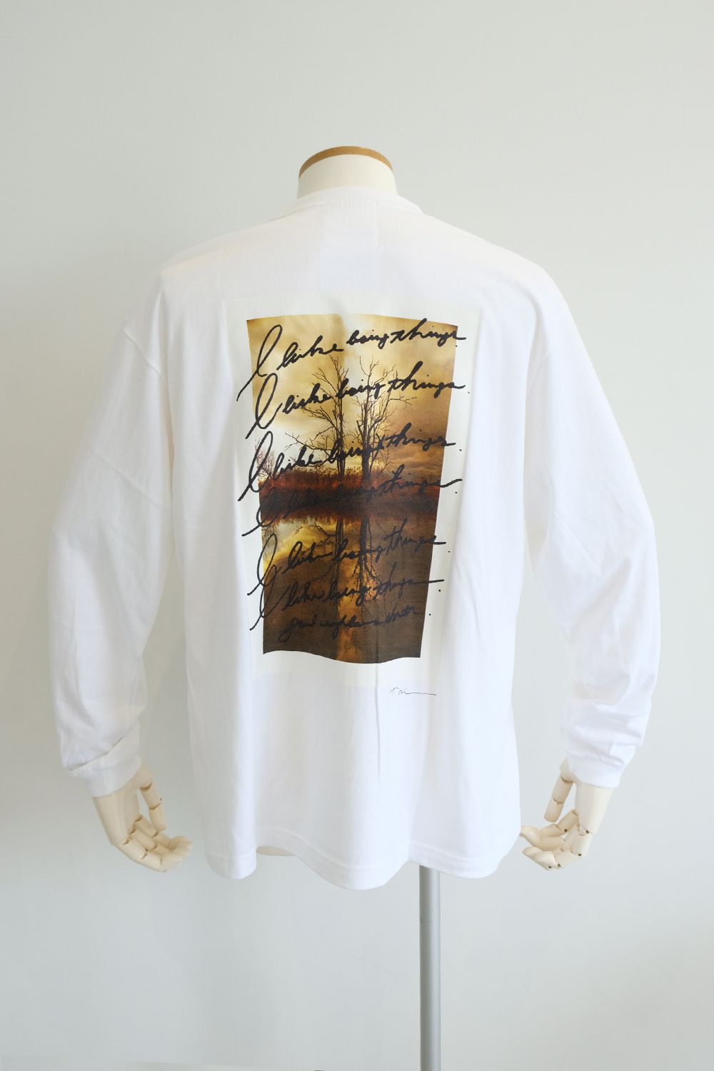 [ラスト1点 M ]【グッドネイバーズシャツ×酒井貴生】バックプリント ビックシルエットロングスリーブTシャツ / big silhouette L/S Tee / ホワイト