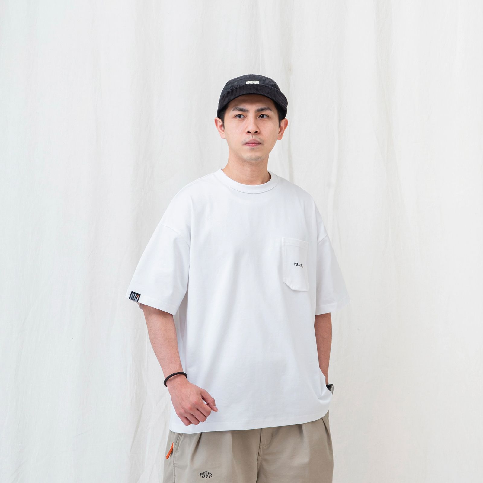 【ラスト1点 M 】cooling hexagonal pocket classic t-shirt / ホワイト