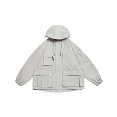 【ラスト1点 L 】water-repellent multi-pocket utility jacket / オフホワイト
