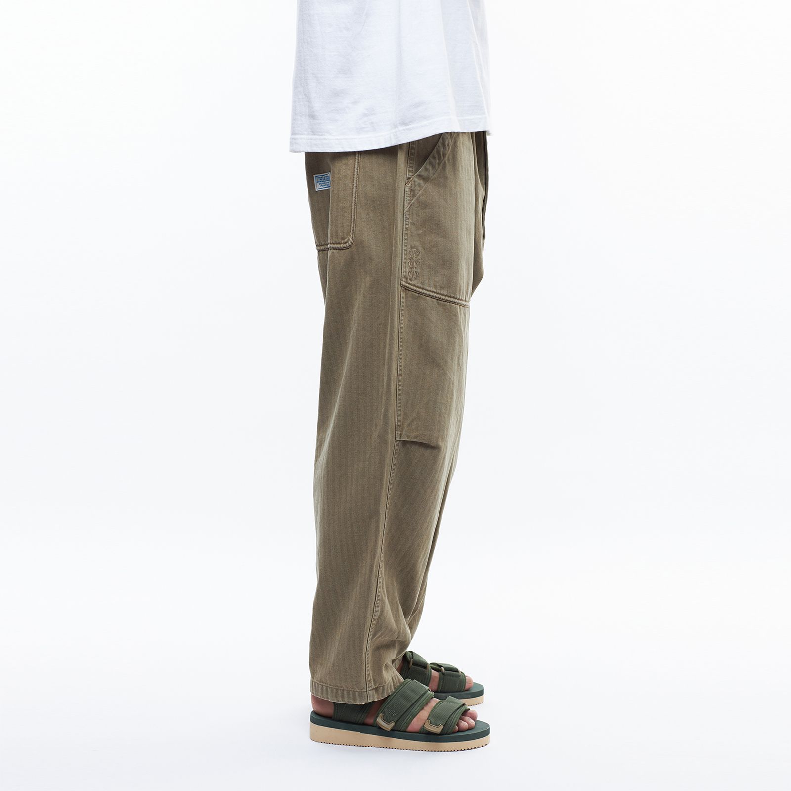 パンツ Liberaiders HERRINGBONE SARROUEL PANTS liberaiders - 【ラスト1点 34(L)】garmentdyed herringbone